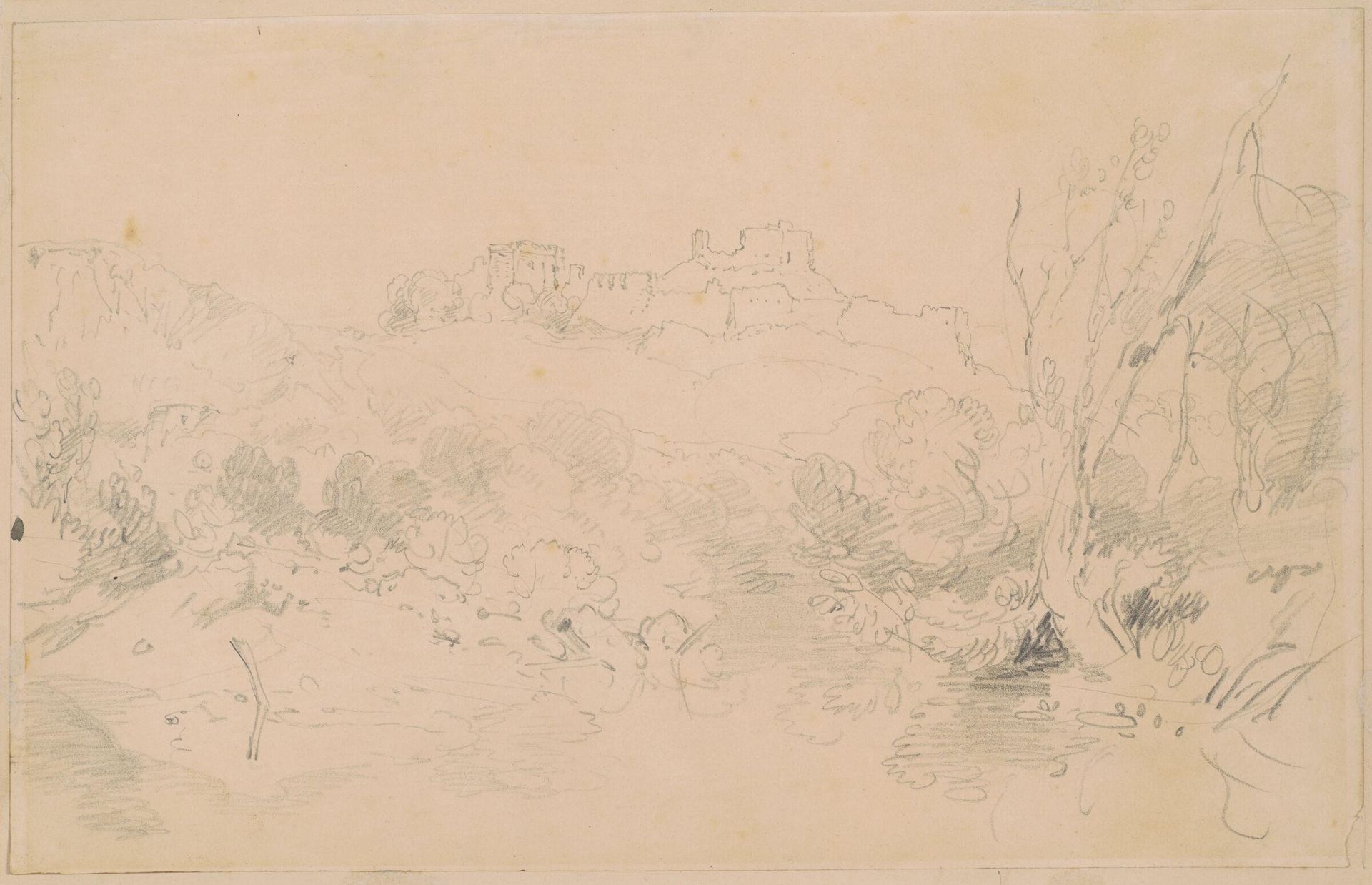 Ruined Castle on a Hill by Joseph Mallord William Turner