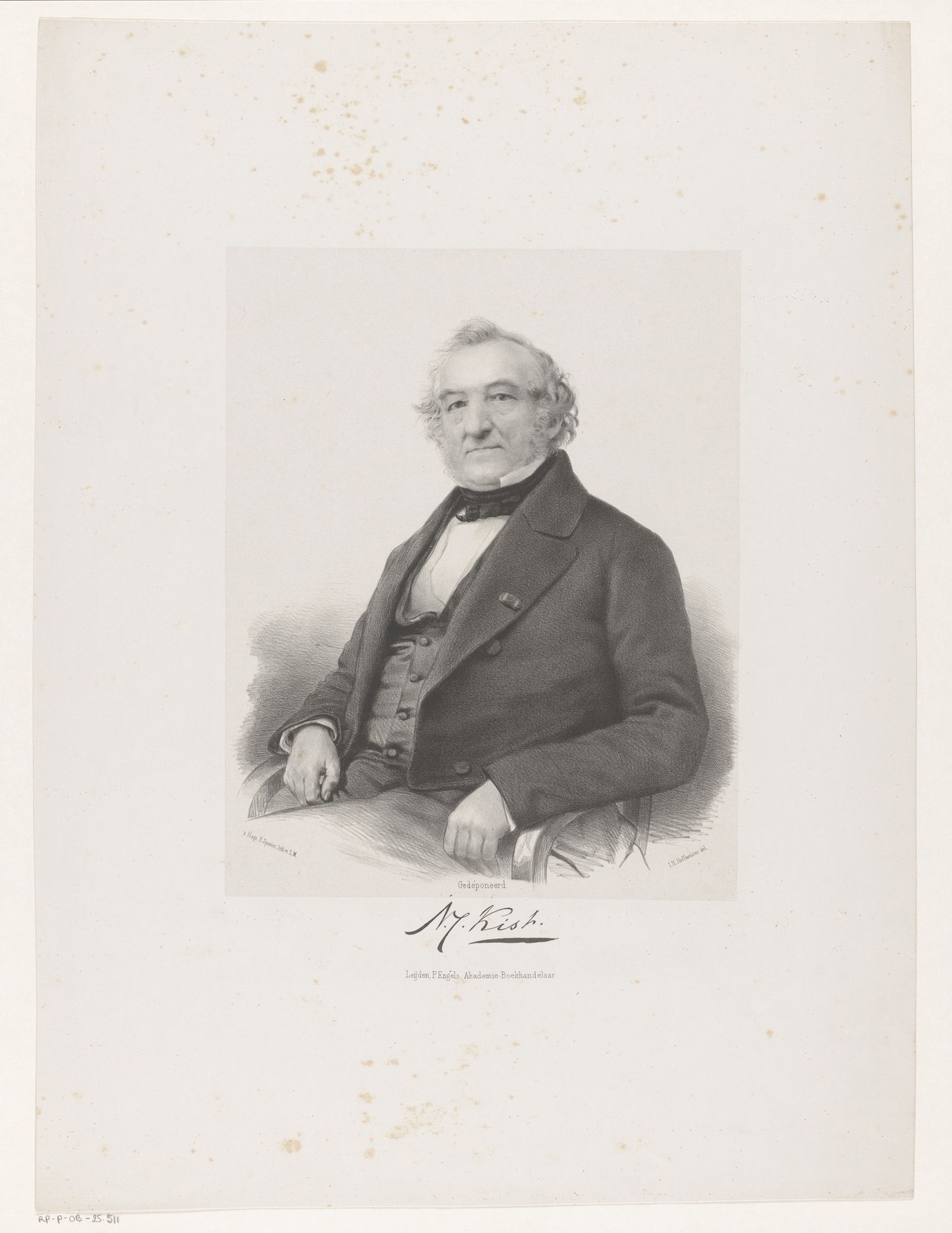 Portret van Nicolaas Christiaan Kist by Johan Hendrik Hoffmeister