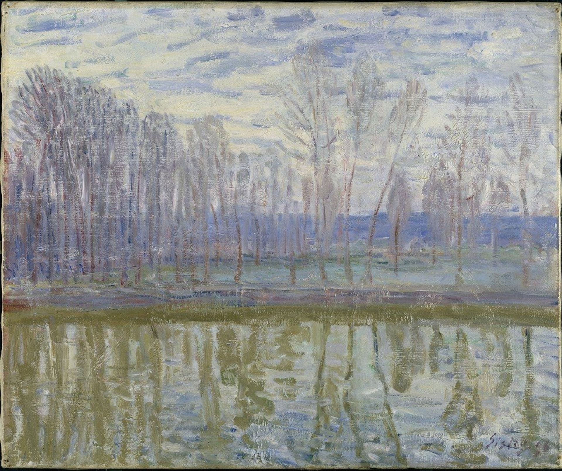 On the Shores of Loing by Alfred Sisley