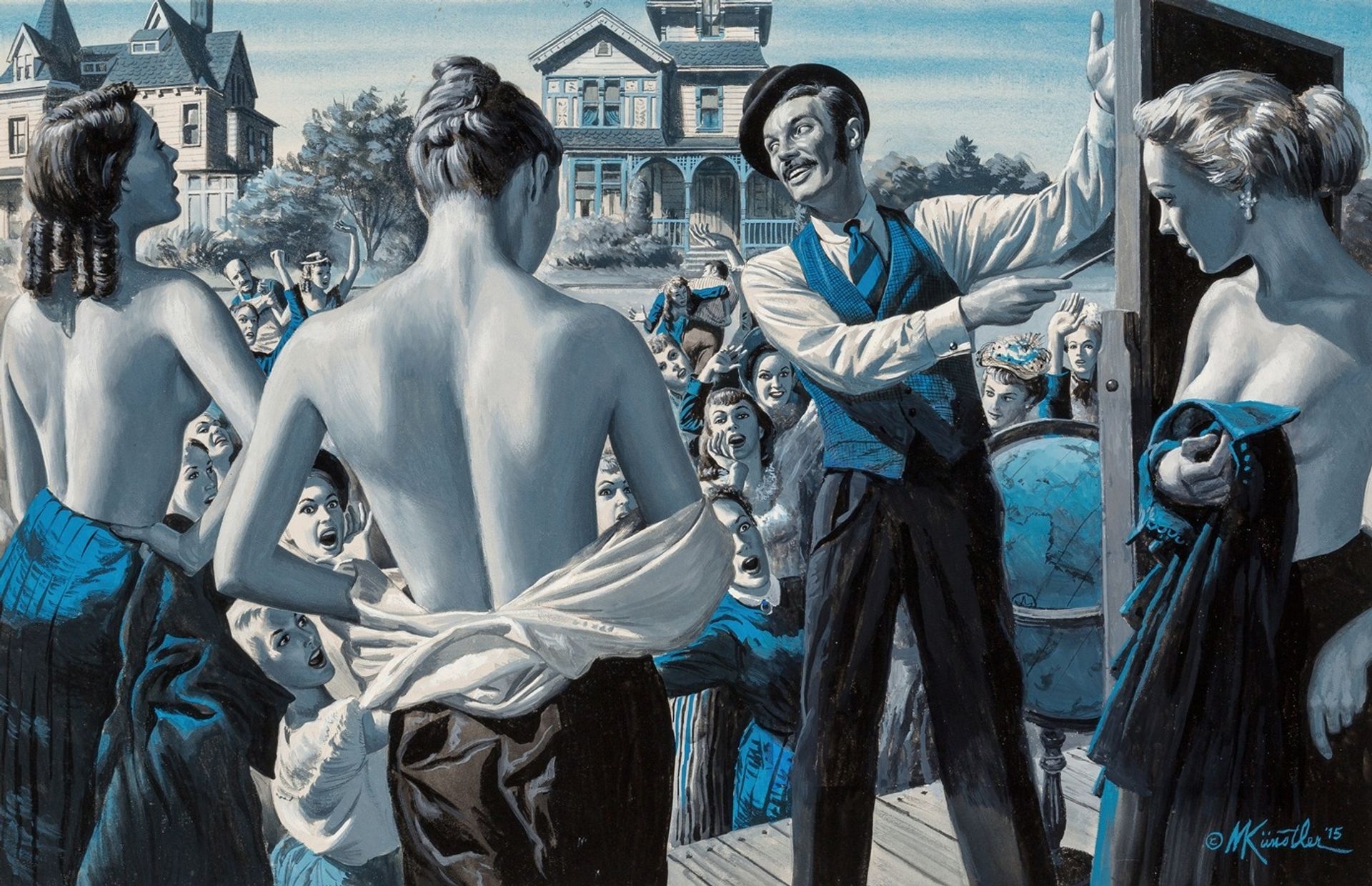 Sammy Rafinesque; The Man Who Touched Off the Philadelphia Great Bosom Riot by Mort Künstler