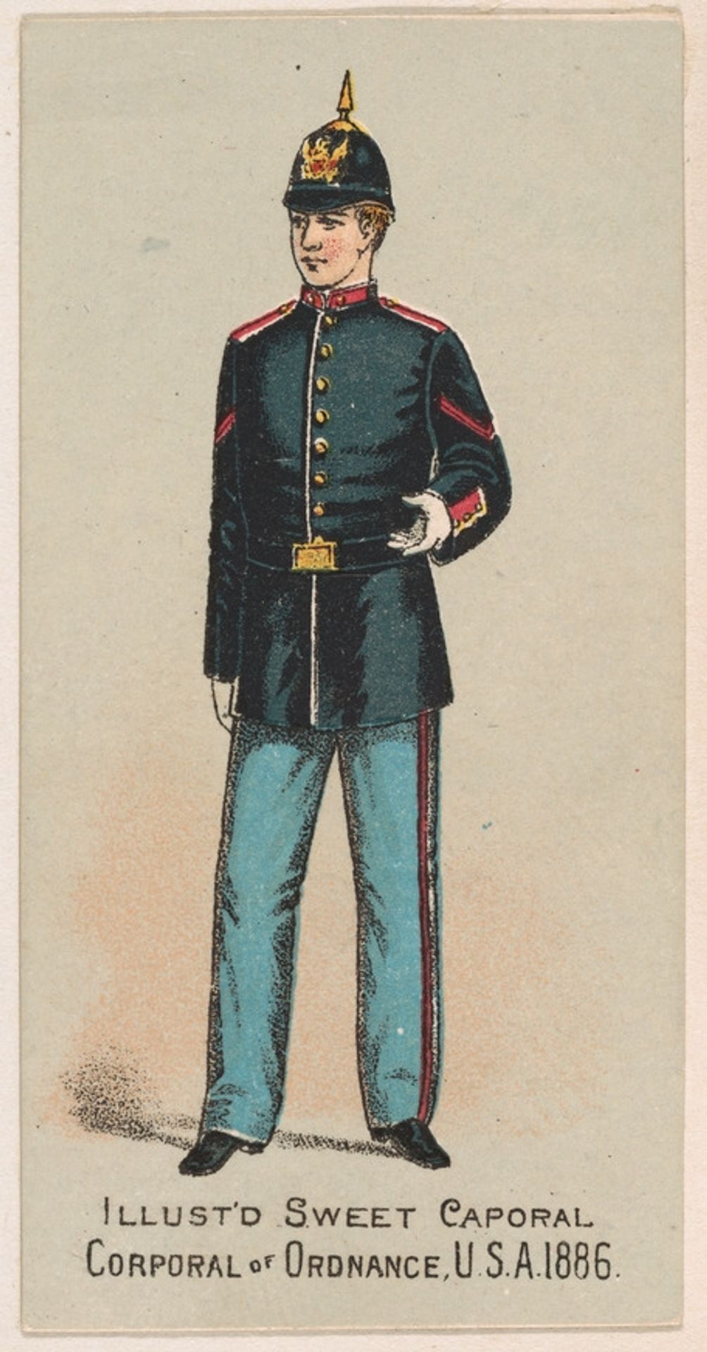 Corporal of Ordnance, United States Army, 1886, from the Military Series (N224) issued by Kinney Tobacco Company to promote Sweet Caporal Cigarettes by Kinney Brothers Tobacco Company