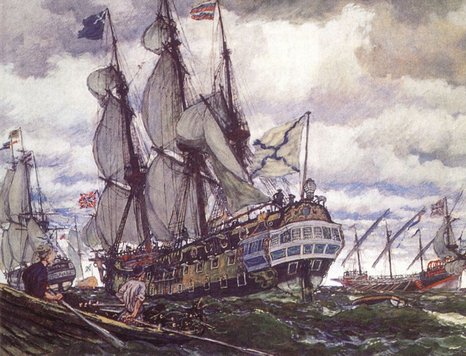 The Ships of the Times of Peter I by Eugene Lanceray
