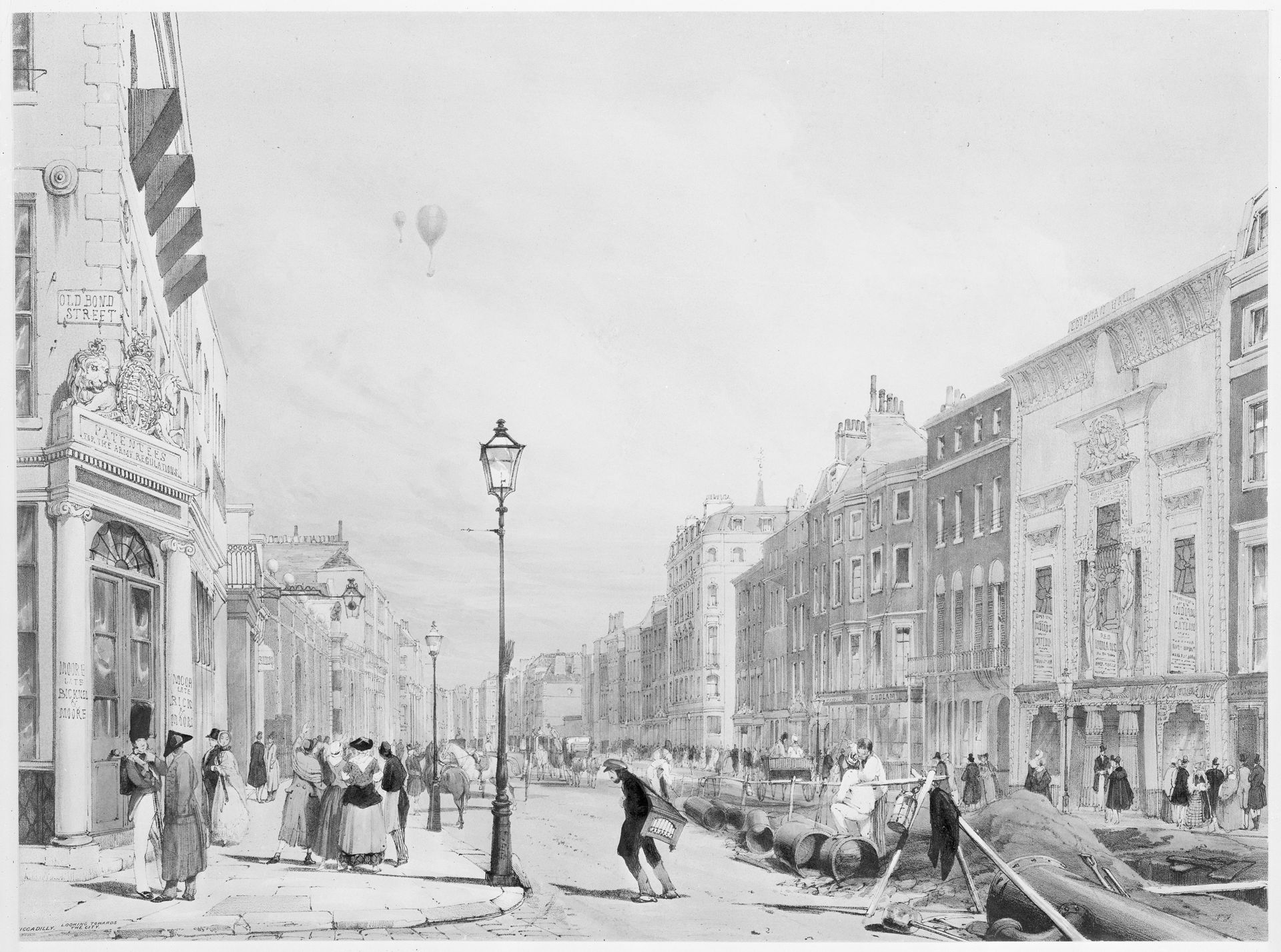 Piccadilly Looking Towards the City by Thomas Shotter Boys