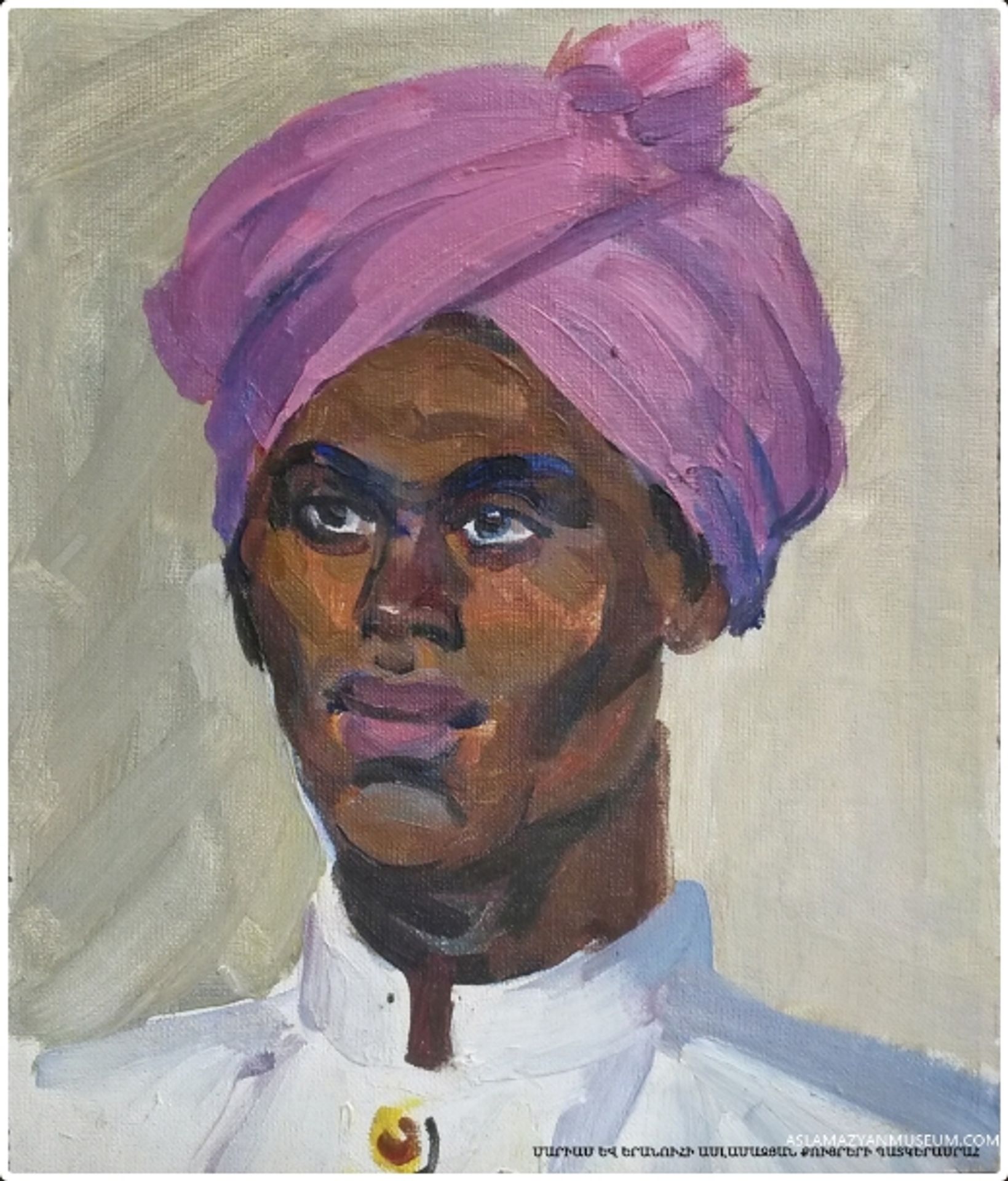 The portrait of Jaipurean waiter by Mariam Aslamazian