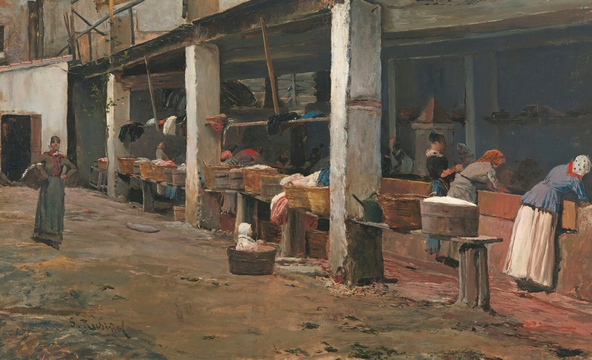 Lavaderos De La Barceloneta by Santiago Rusiñol