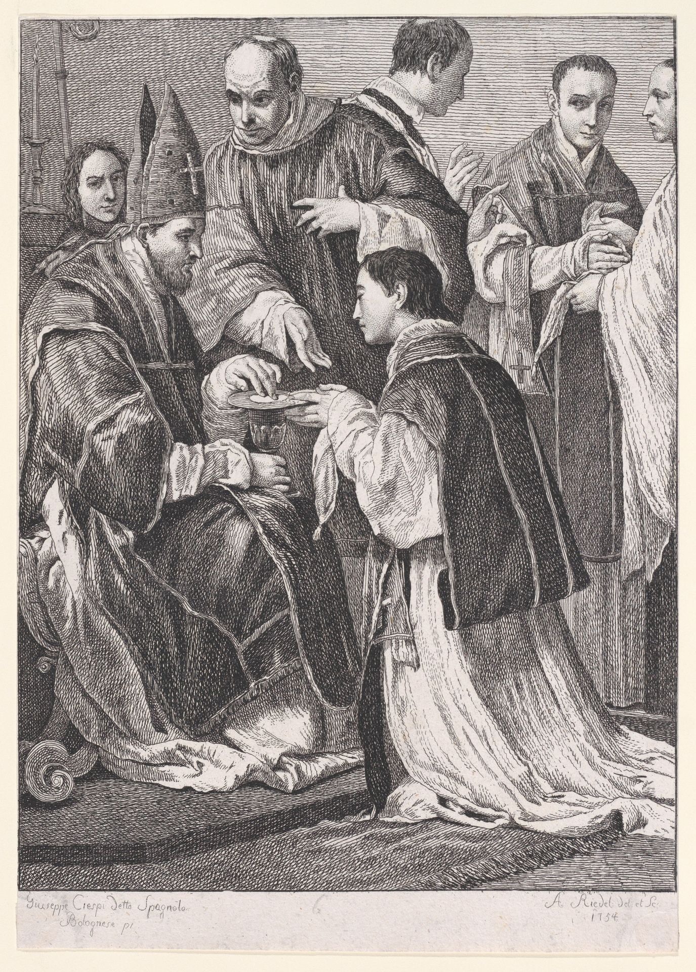 Ordination, from "The Seven Sacraments" by Johann Anton Riedel