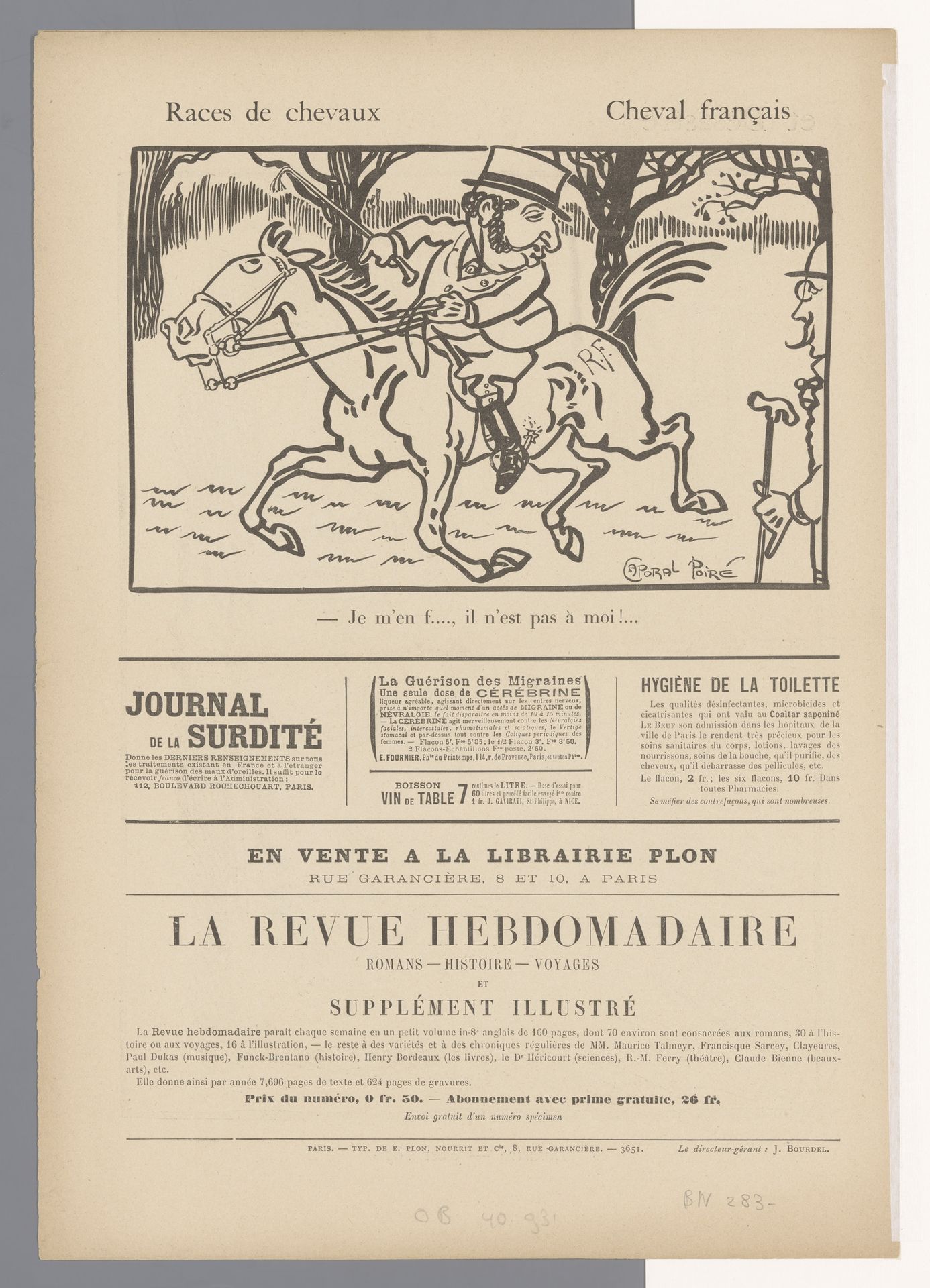 Ruiter te paard gaat er vandoor by Jean-Louis Forain