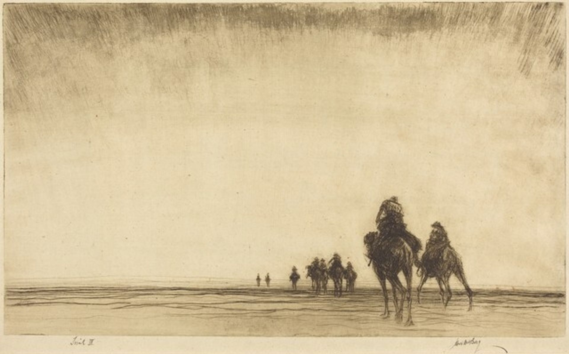 Dawn - The Camel Patrol Setting Out by James McBey