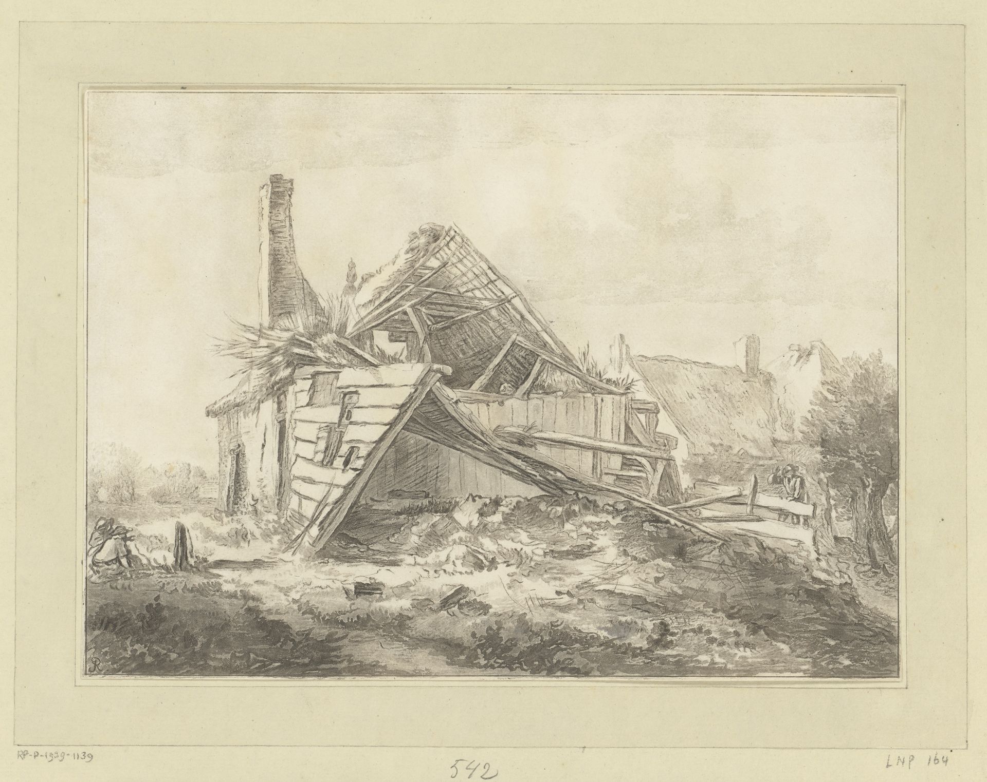 Vervallen boerderij by Cornelis Brouwer