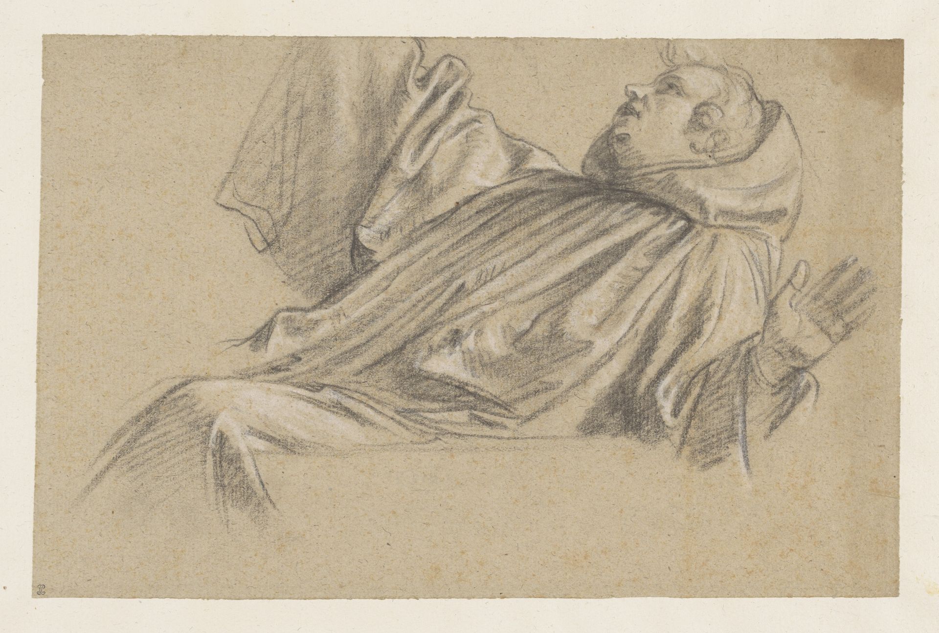 Studie voor de monnik Placidus die uit het water wordt gered by Nicolas de Plattemontagne