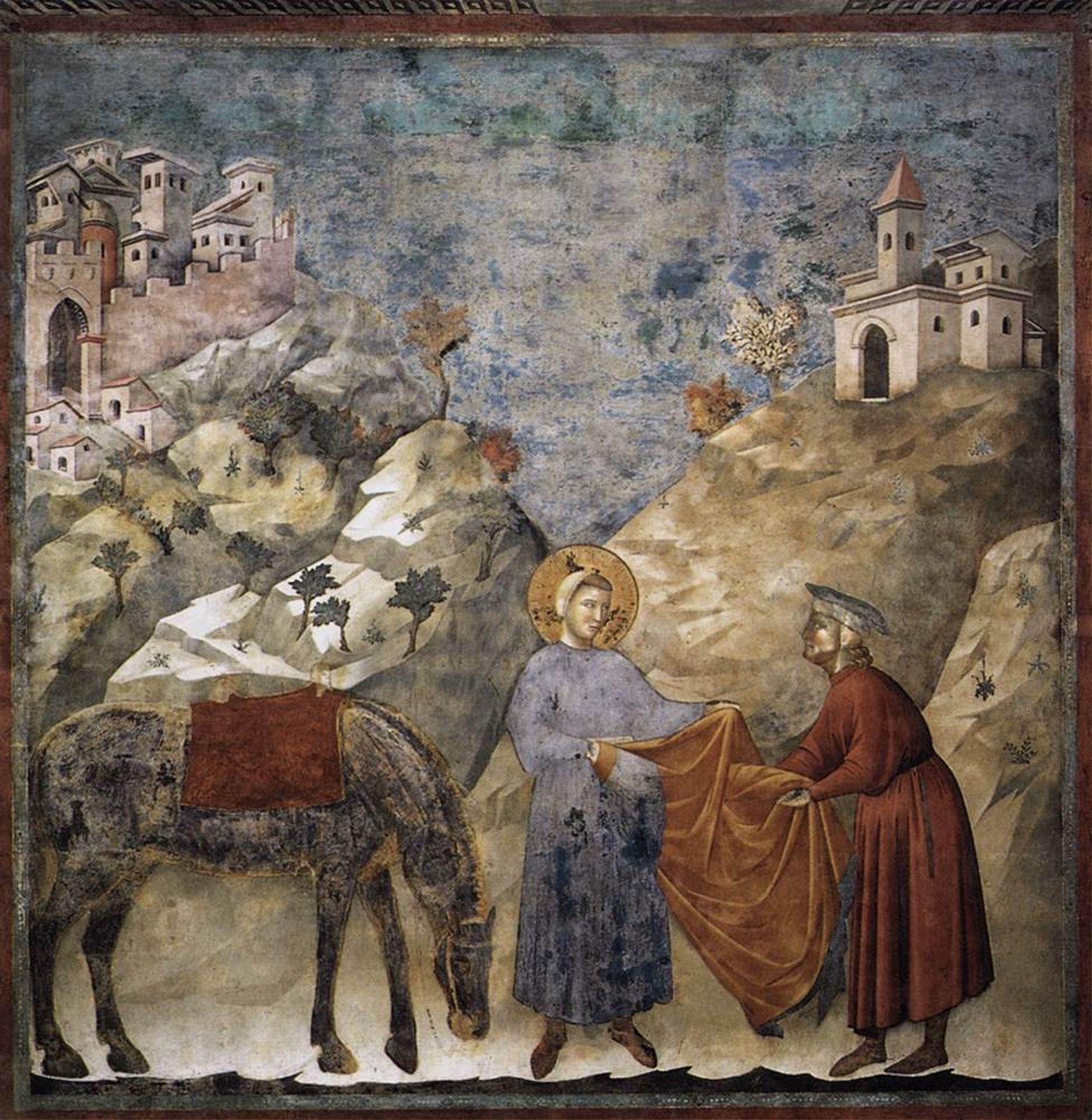 St. Francis Giving his Mantle to a Poor Man by Giotto