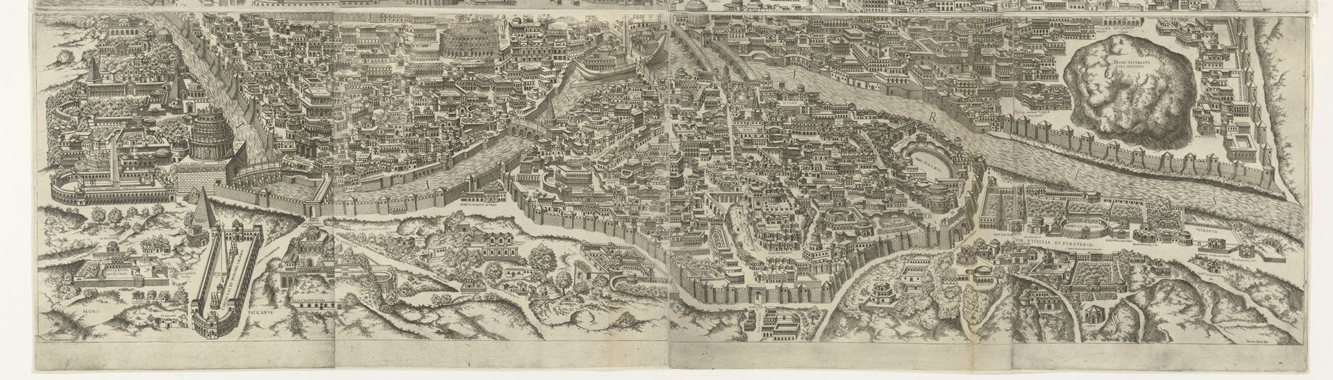 Plattegrond van Rome ten tijde van keizer Augustus (onderste blad) by Jacob Bos