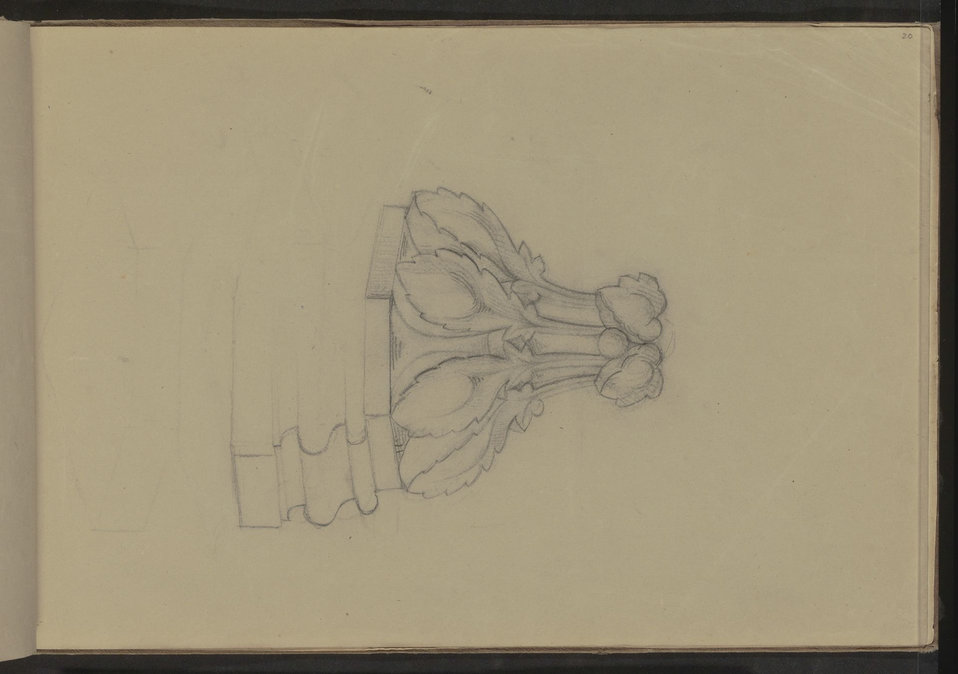 Kapiteel met bladmotief by Pierre Joseph Hubert Cuypers