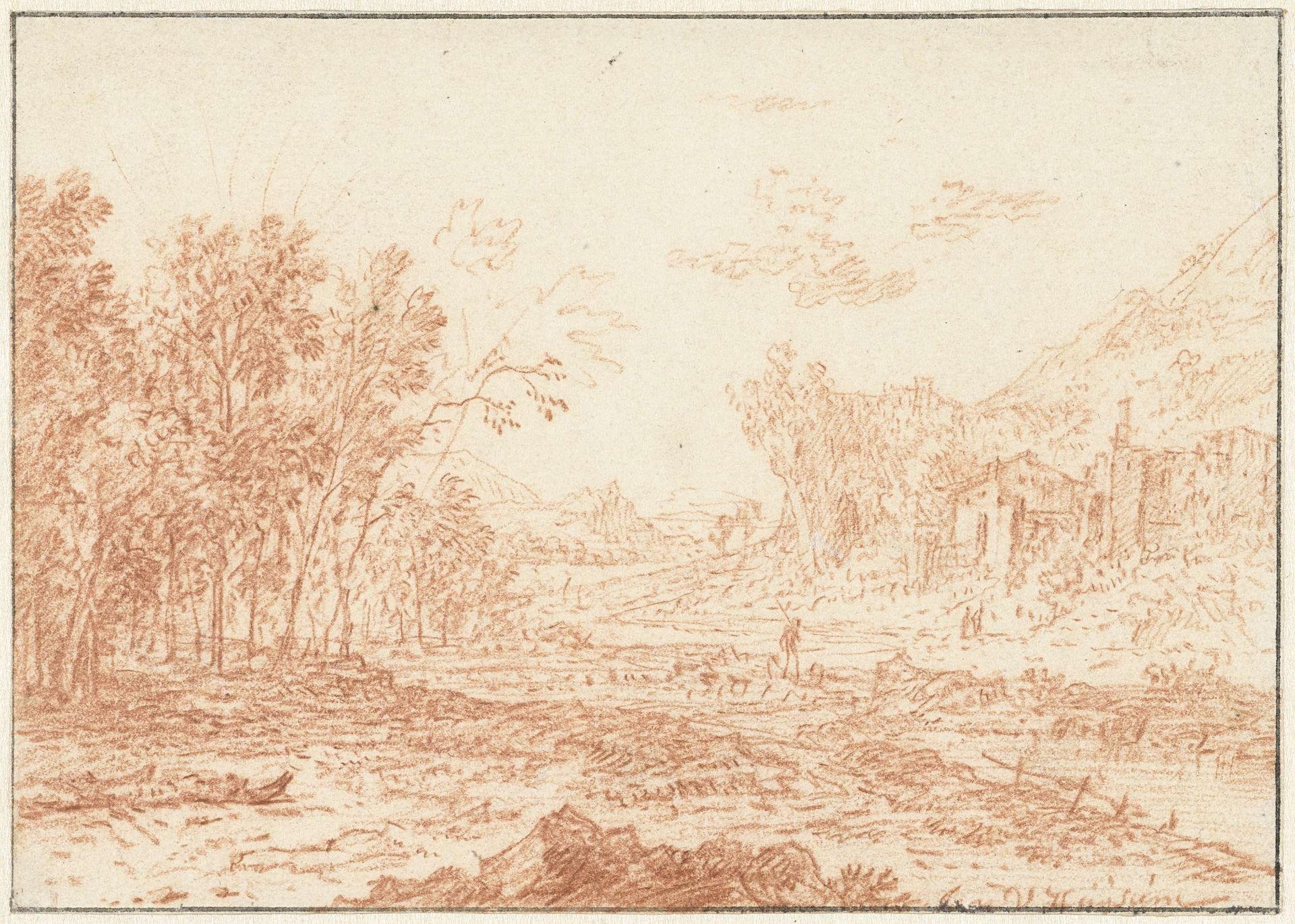 Italiaans landschap by Jan van Huysum
