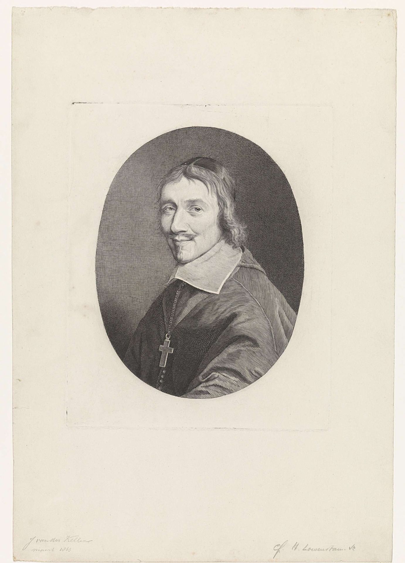 Portret van een geestelijke by Johannes van der Kellen
