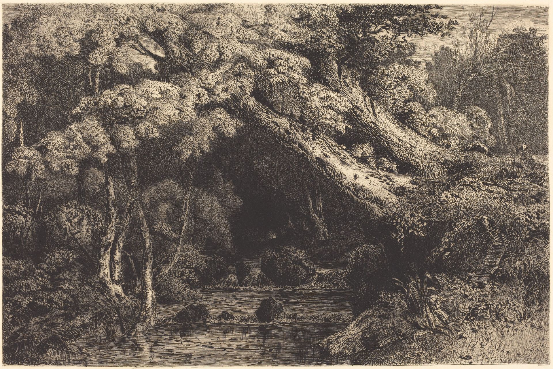 Saint-Pierre Stream near Pierrefond (Ruisseaude Saint-Pierre, pres Pierrefond) by Paul Huet