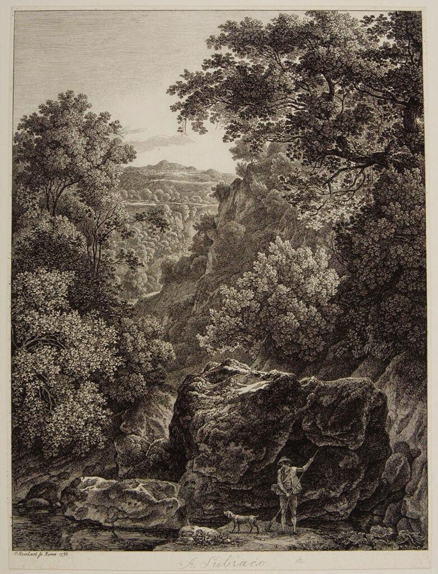A Subiaco by Johann Christian Reinhart