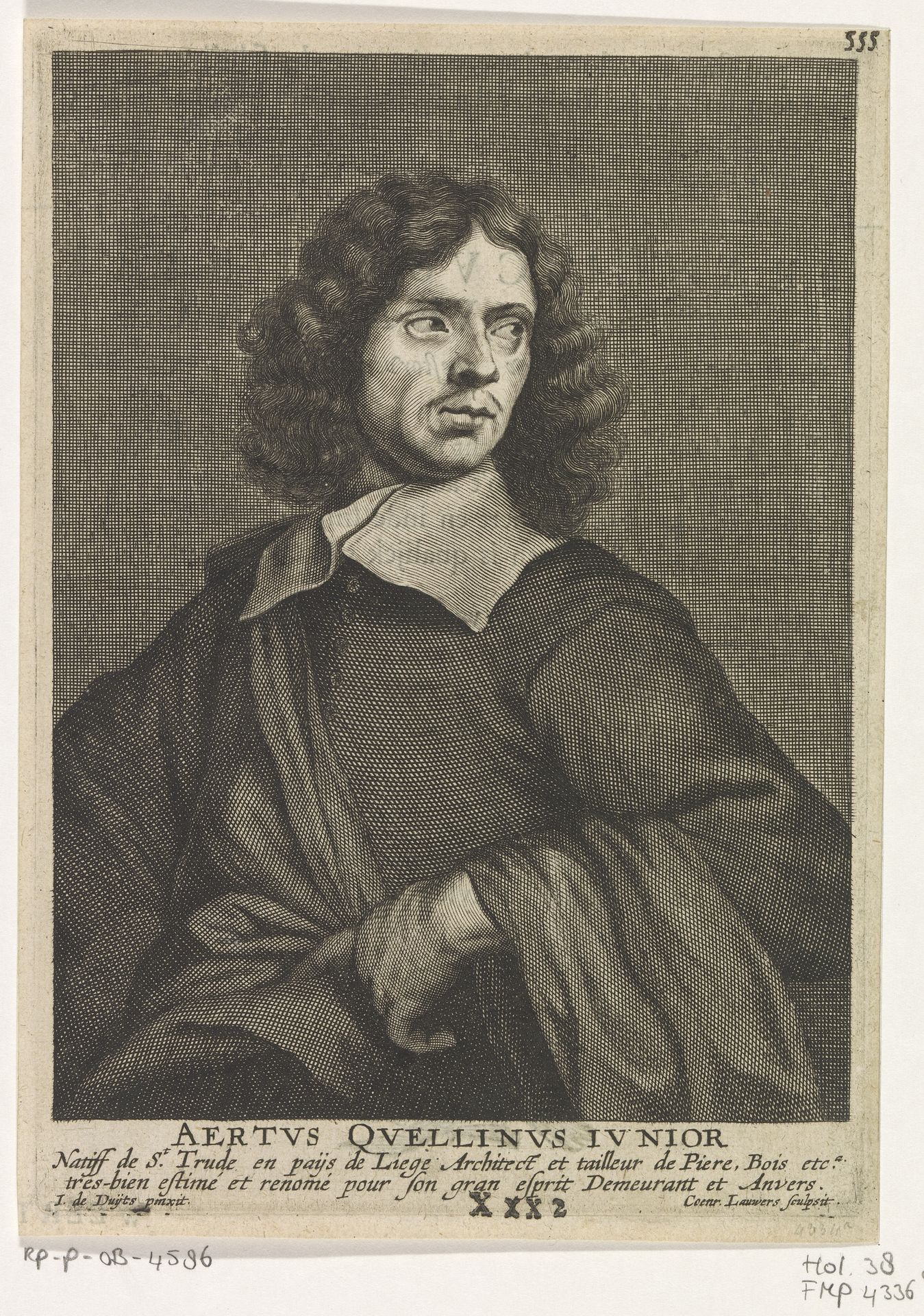 Portret van Artus Quellinus (II) by Conrad Lauwers