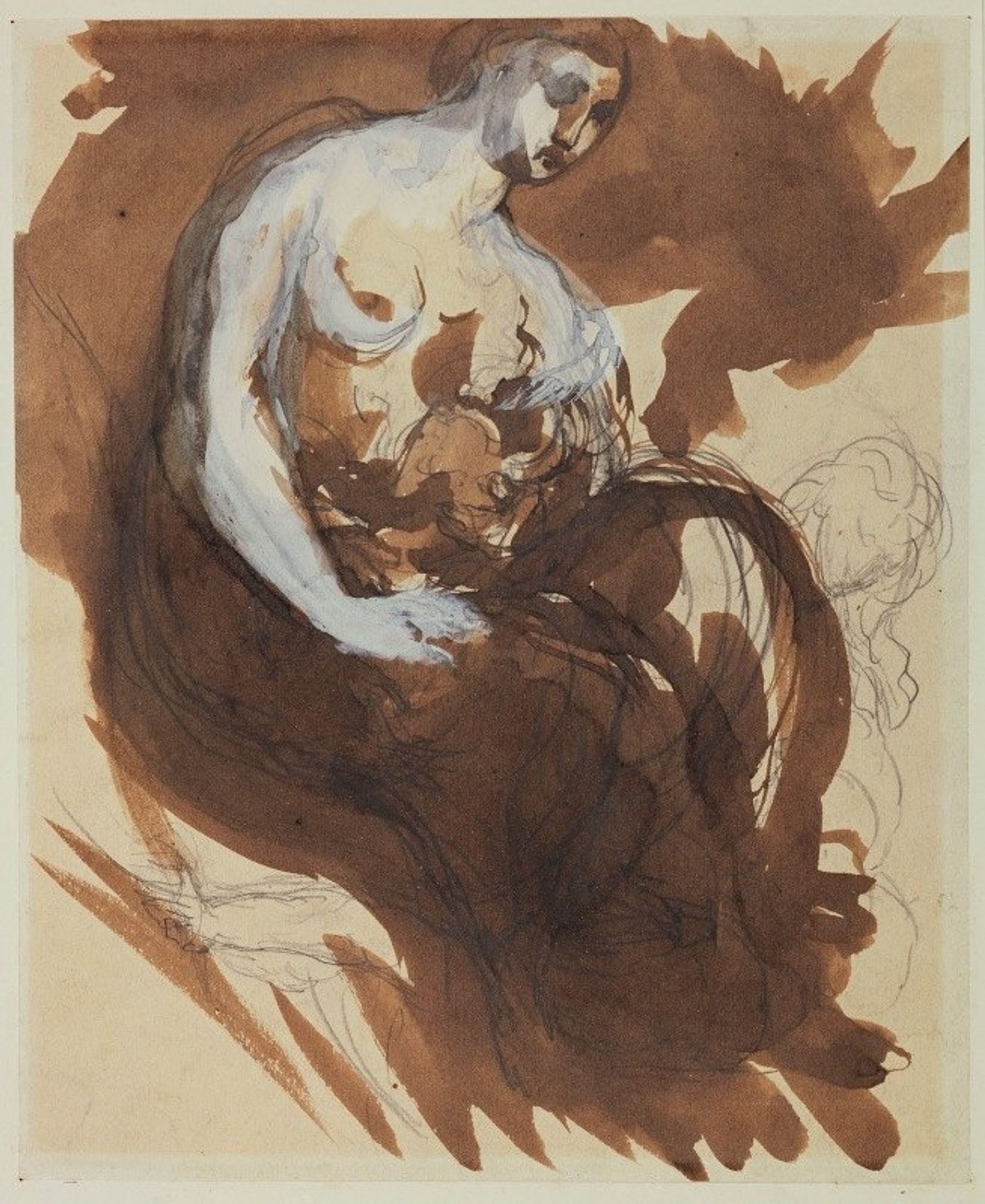 Le Sommeil, Femme assise by Pierre Puvis de Chavannes