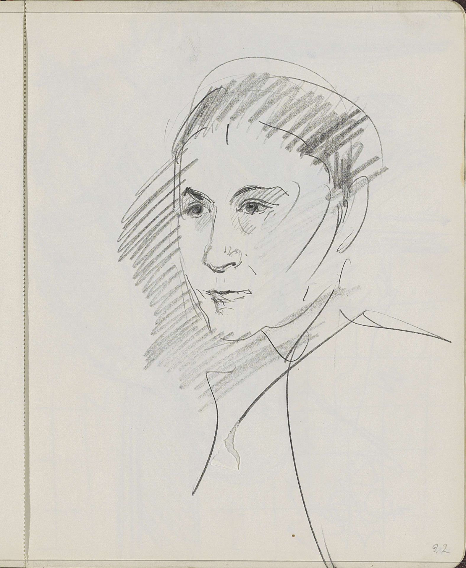 Hoofd van een man of vrouw by Isaac Israels