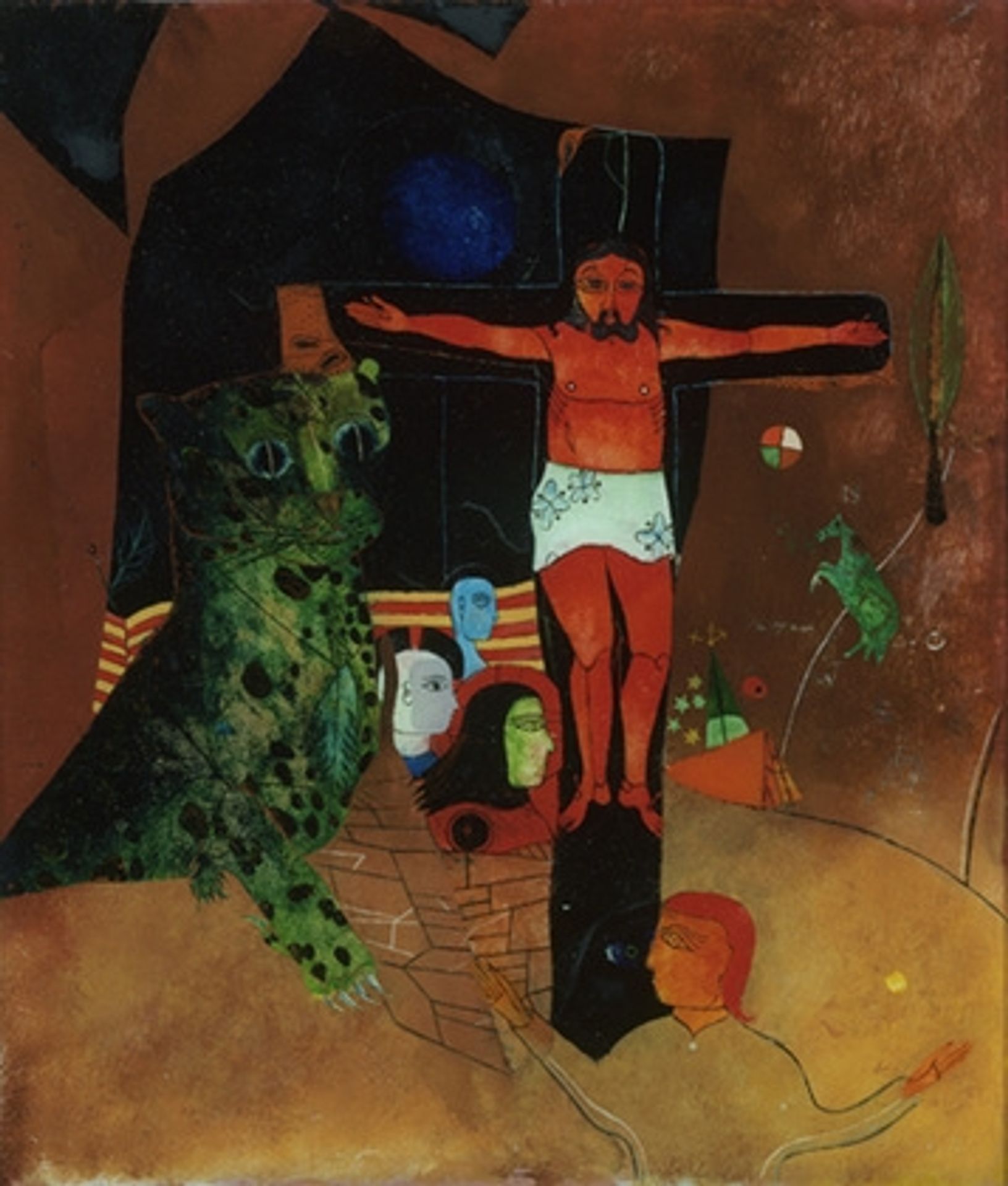 Mystical Crucifixion by Heinrich Campendonk
