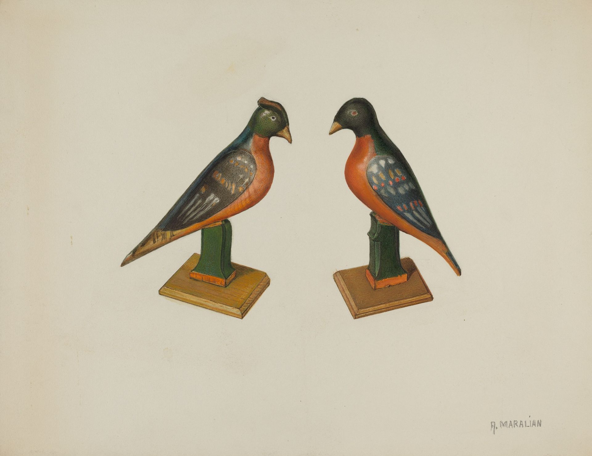 Pa. German Toy Birds by Arsen Maralian