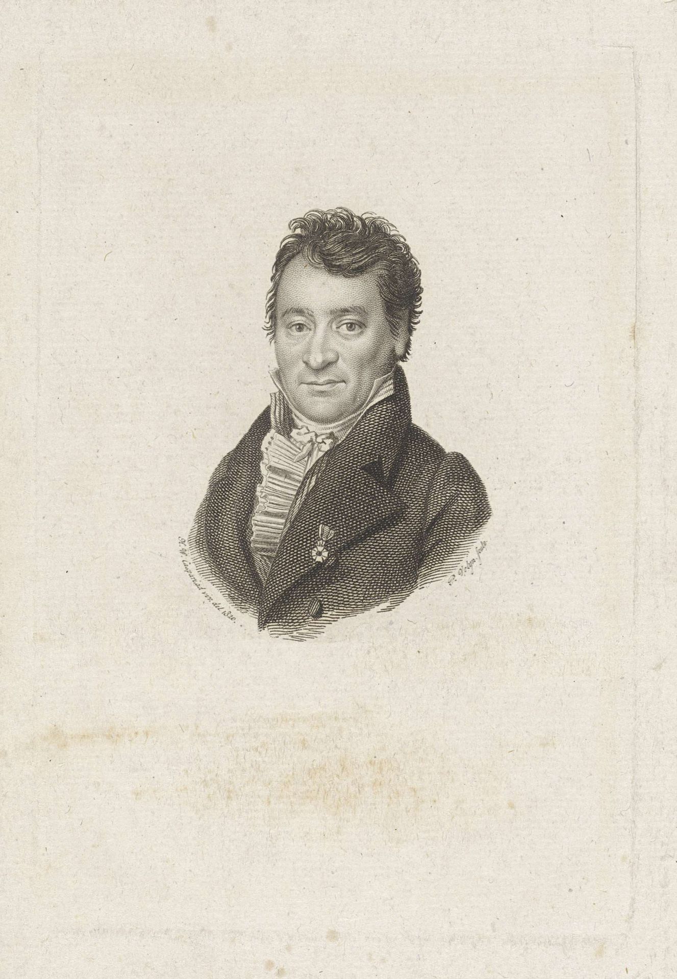 Portret van de dichter Hendrik Tollens by Philippus Velijn