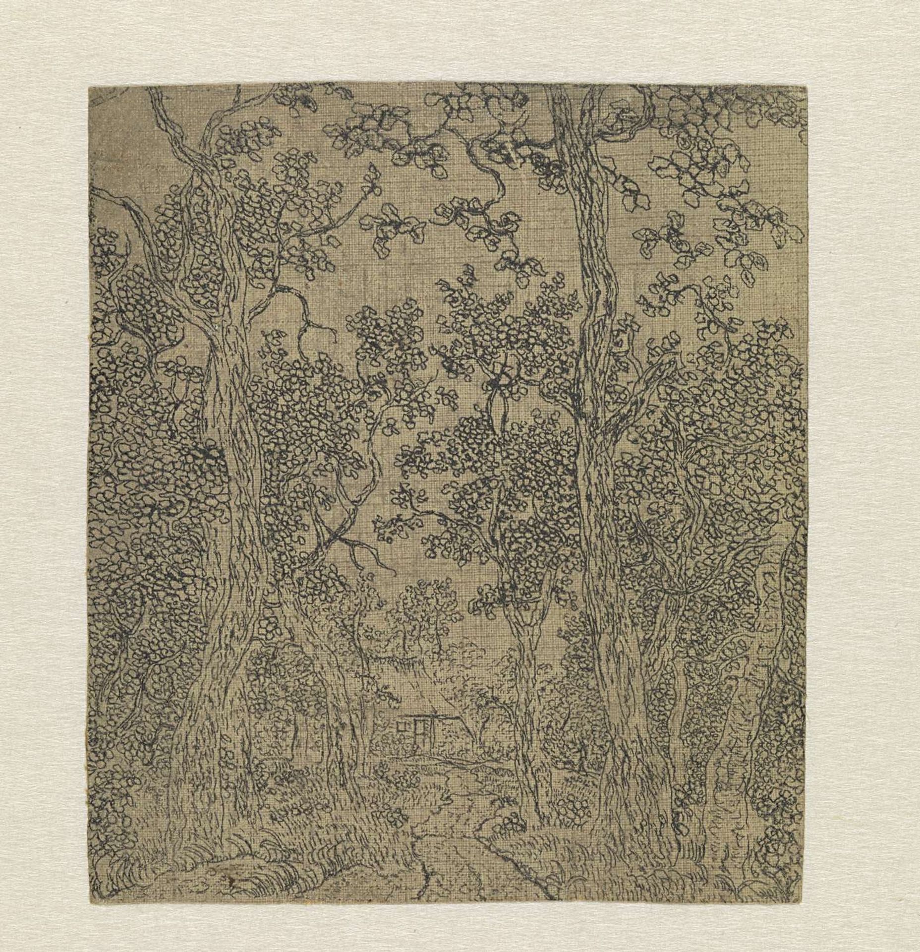 Small Wooded Landscape with a Road and a House by Hercules Segers