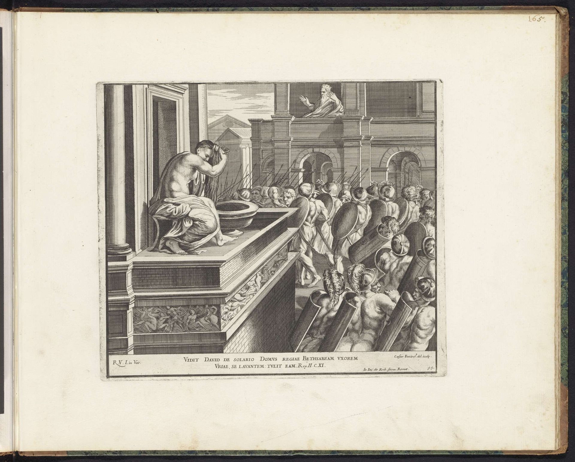 David bespiedt Batseba by Pietro Aquila