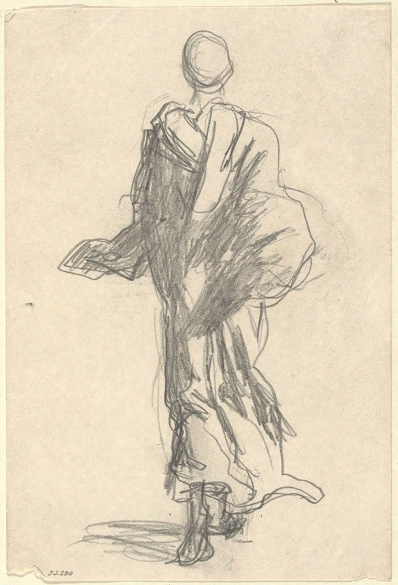 Rear View of a Draped Figure by John Singer Sargent