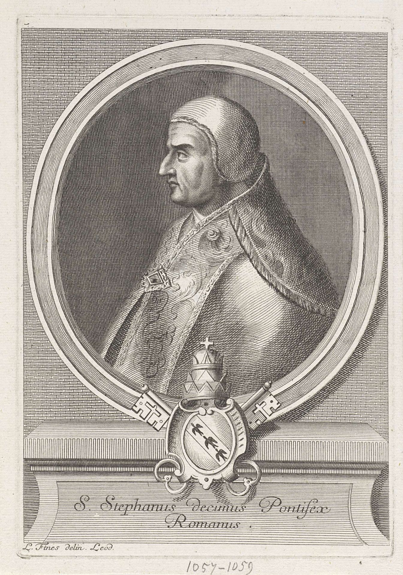 Portret van paus Stefanus IX (X) by Anonymous