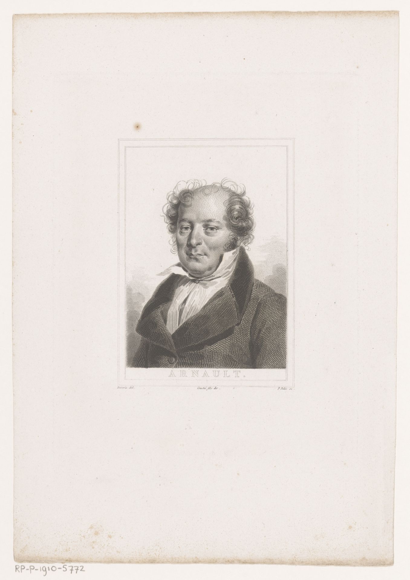 Portret van Antoine-Vincent Arnault by Pierre Pelée
