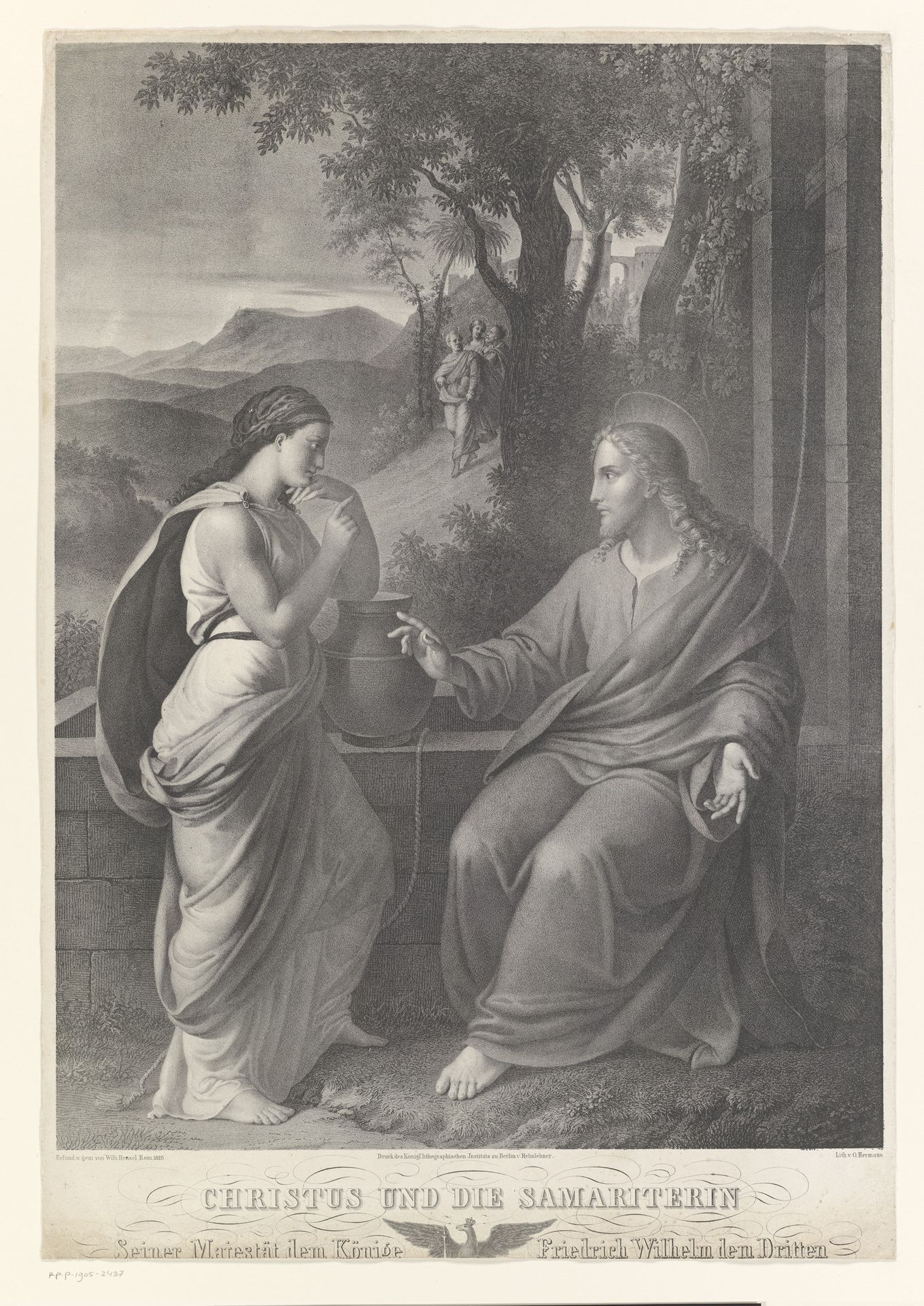 Christus en de Samaritaanse vrouw by Hans Otto Hermann