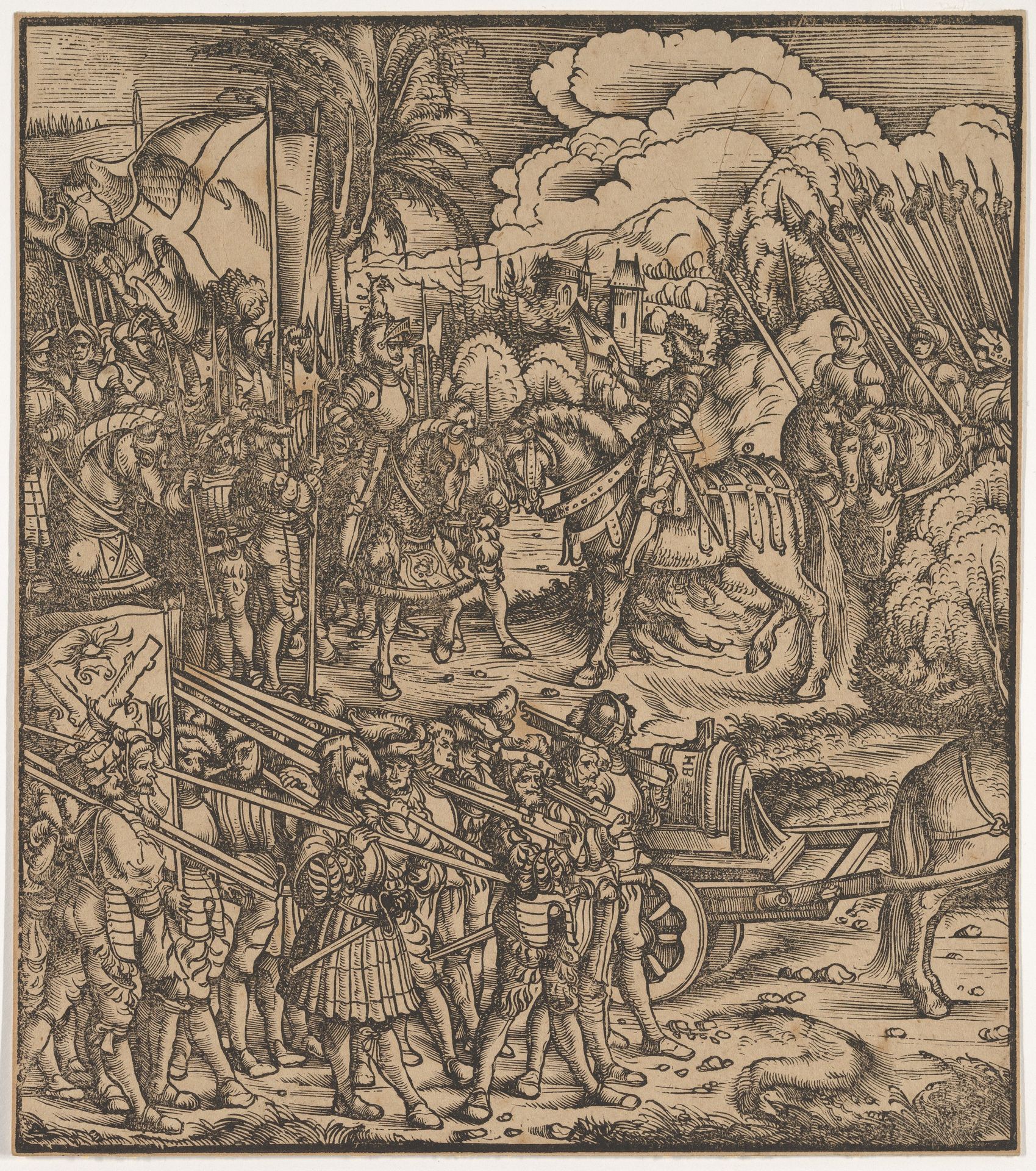 Encounter of Two Generals Before Cleves, from "Der Weisskunig" by Hans Burgkmair