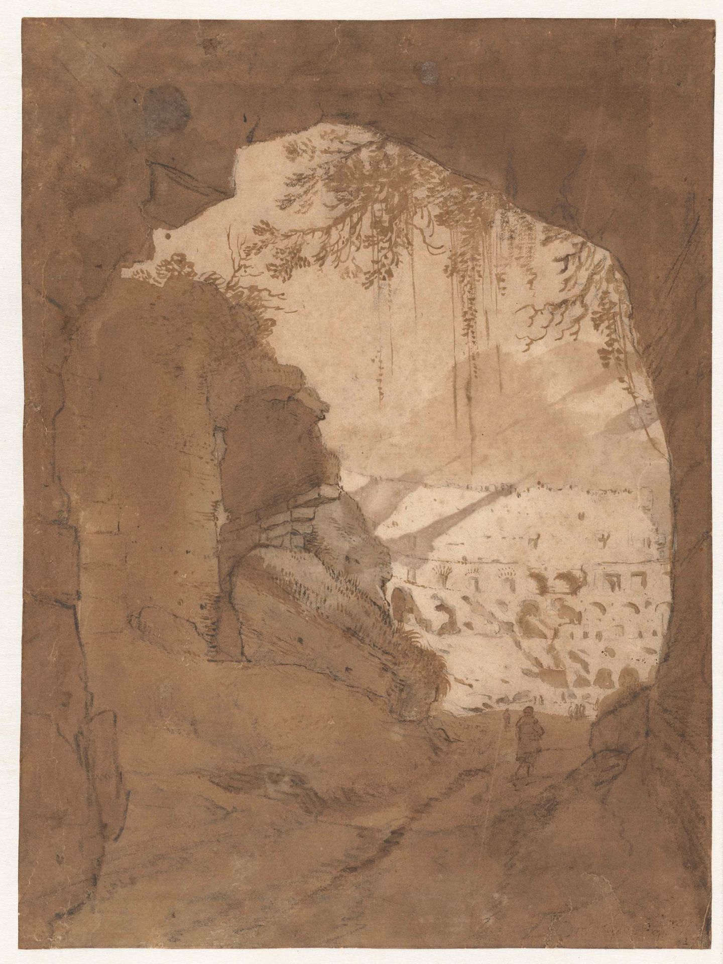 Gezicht in het Colosseum te Rome by Bartholomeus Breenbergh