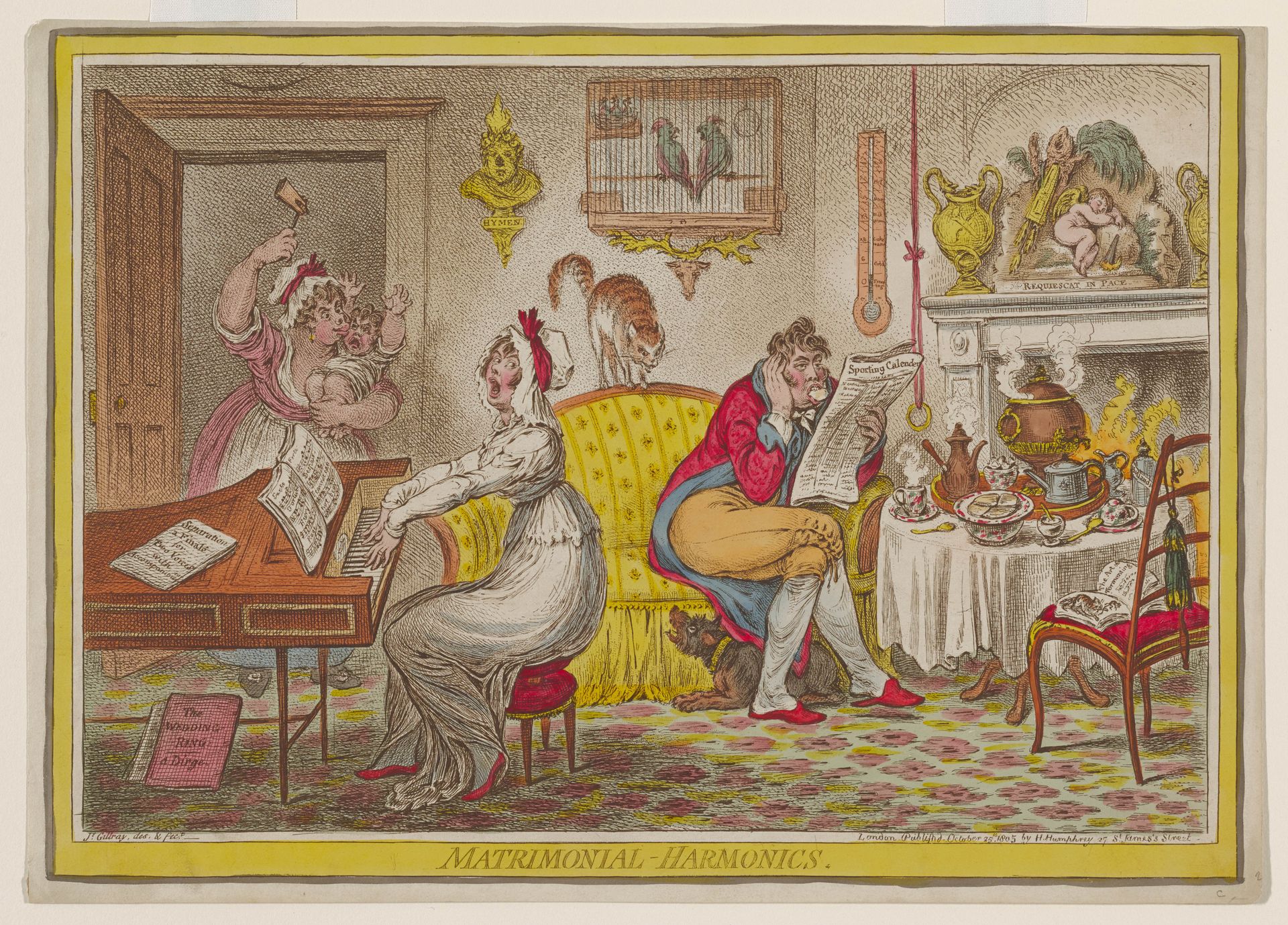 Matrimonial Harmonics by James Gillray