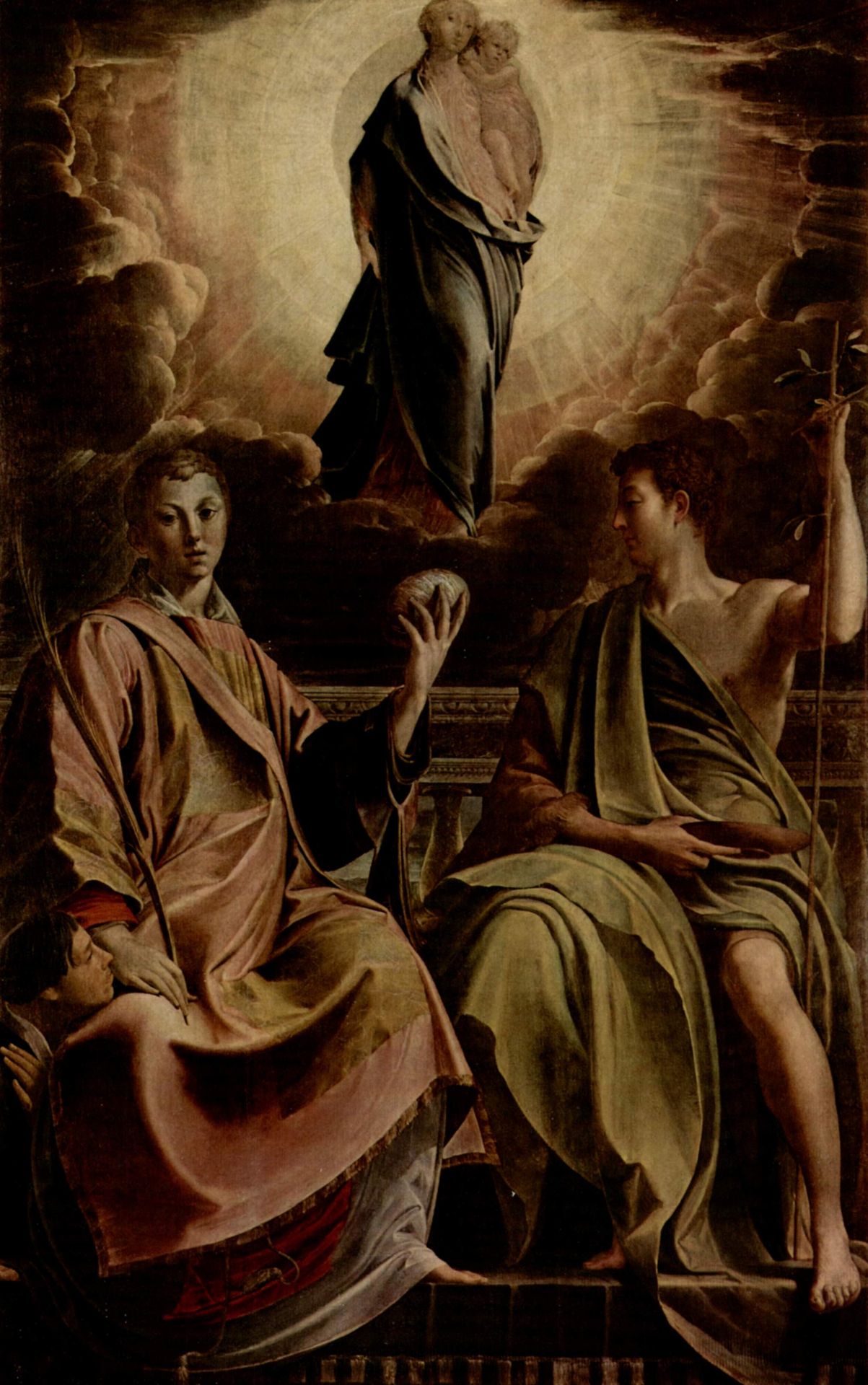 Madonna with St. Stephen and St. John the Baptist by Parmigianino