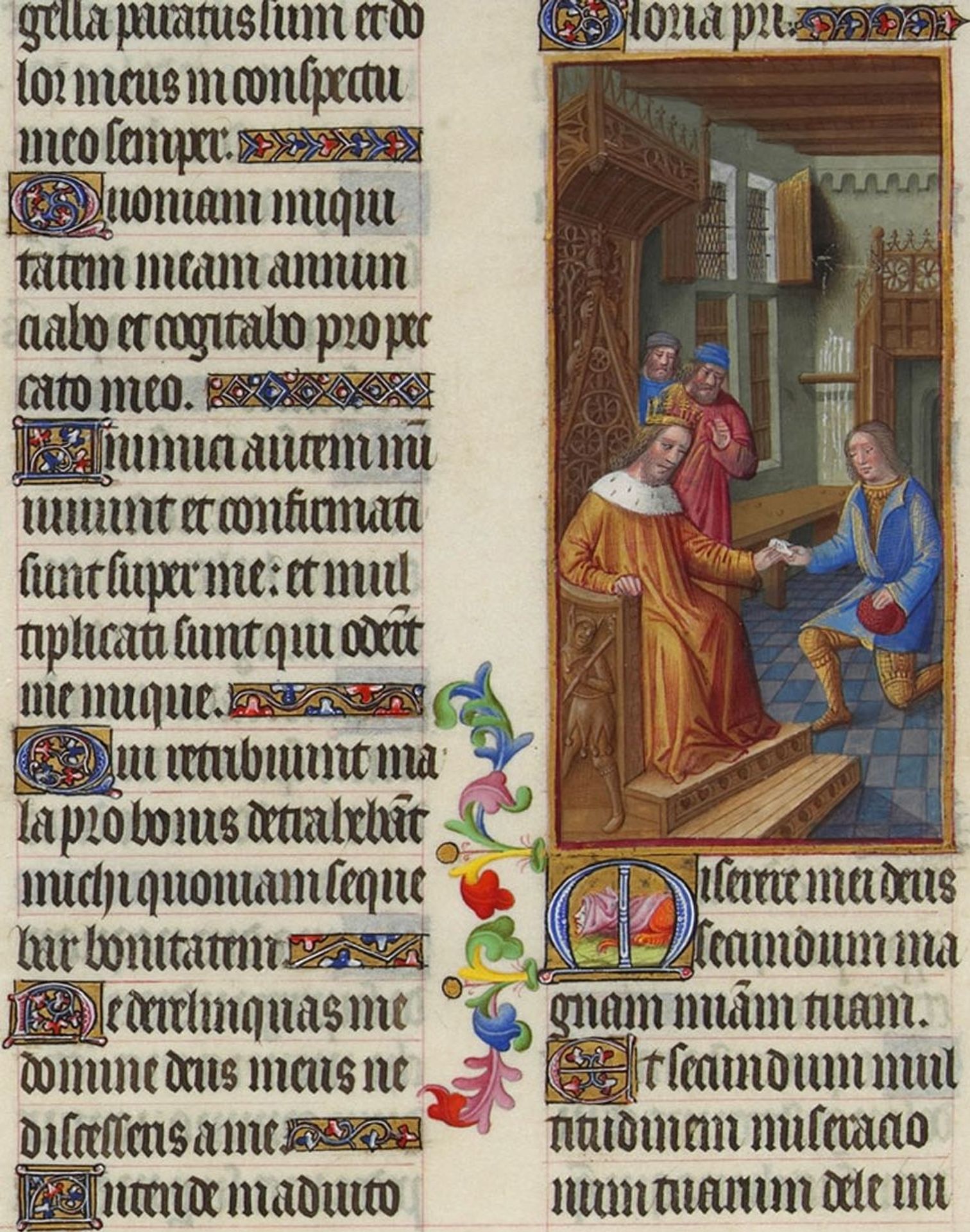 David Entrusts a Letter to Uriah by Limbourg brothers