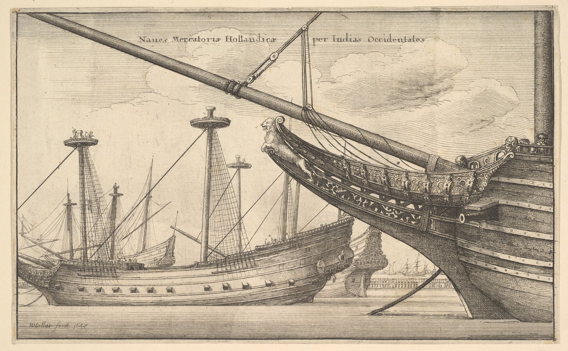 Naues Mercatoriæ Hollandicæ per Indias Occidentales (Dutch West Indiaman) by Wenceslaus Hollar