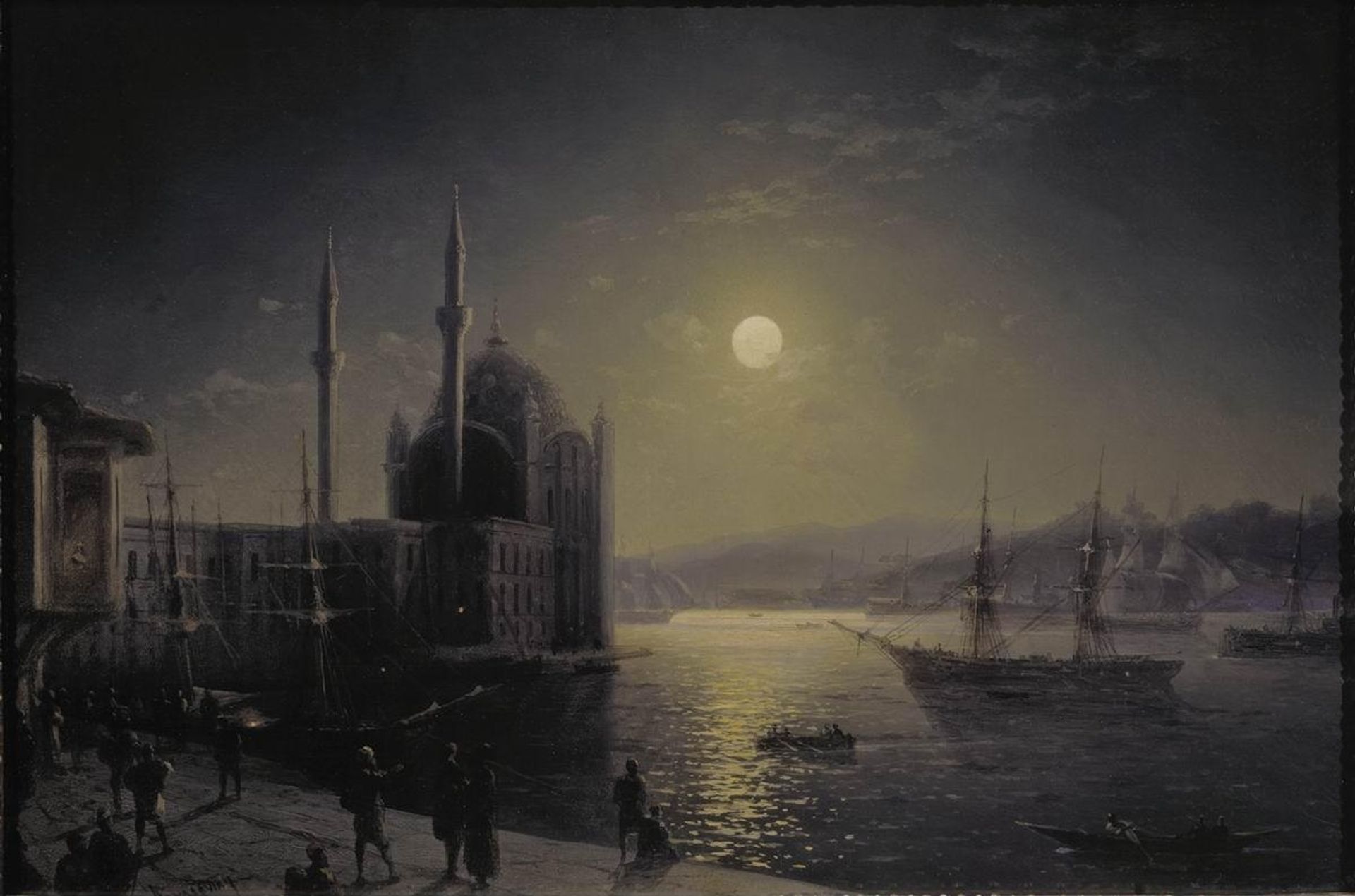 Moonlit Night on the Bosphorus by Ivan Konstantinovich Aivazovsky