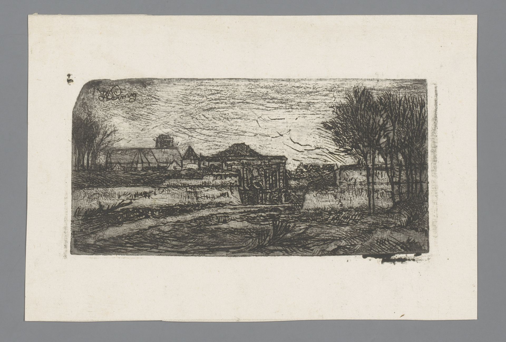 Gezicht op fortificaties bij Antwerpen by Willem (II) Linnig