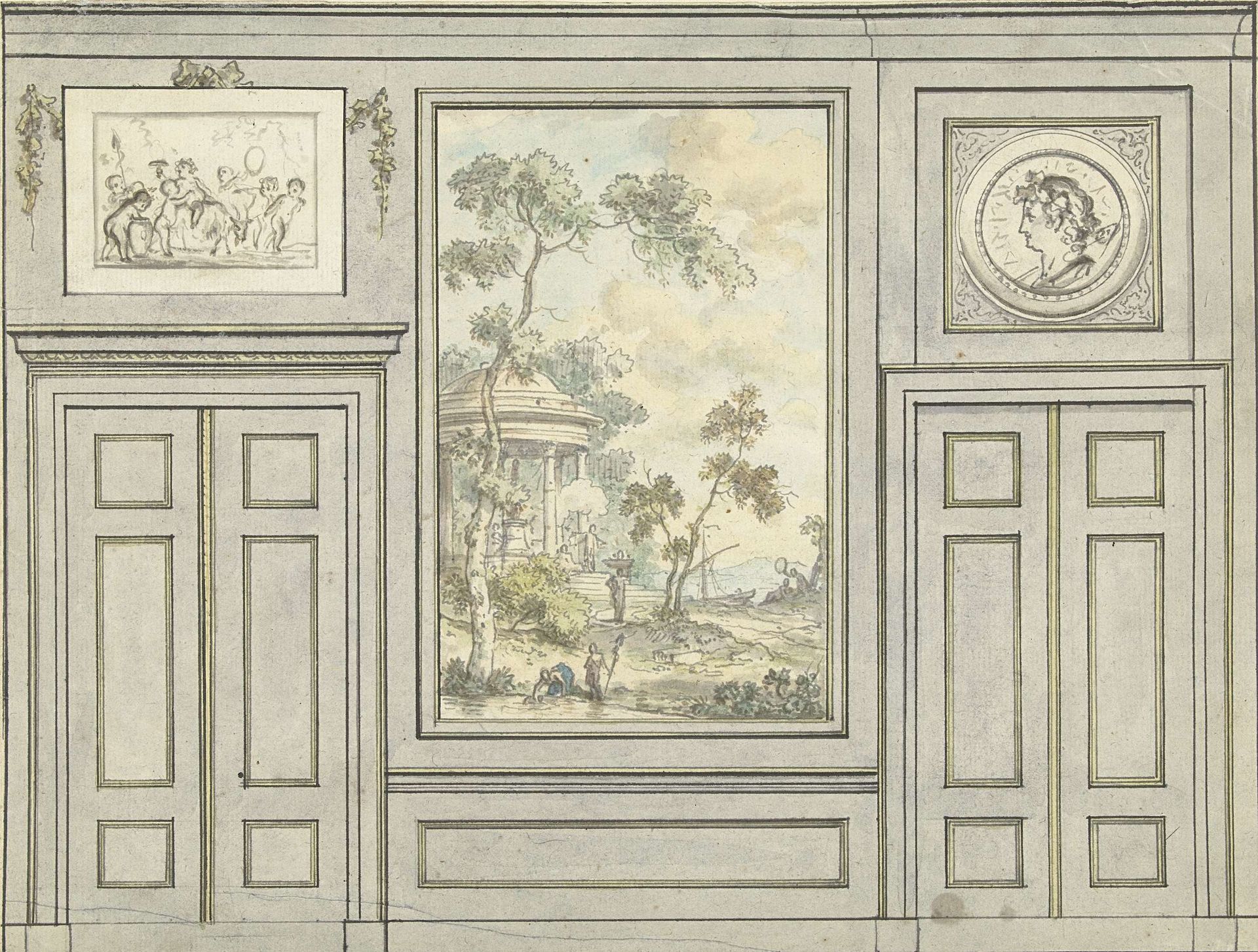 Ontwerp voor kamerwand by Jurriaan Andriessen
