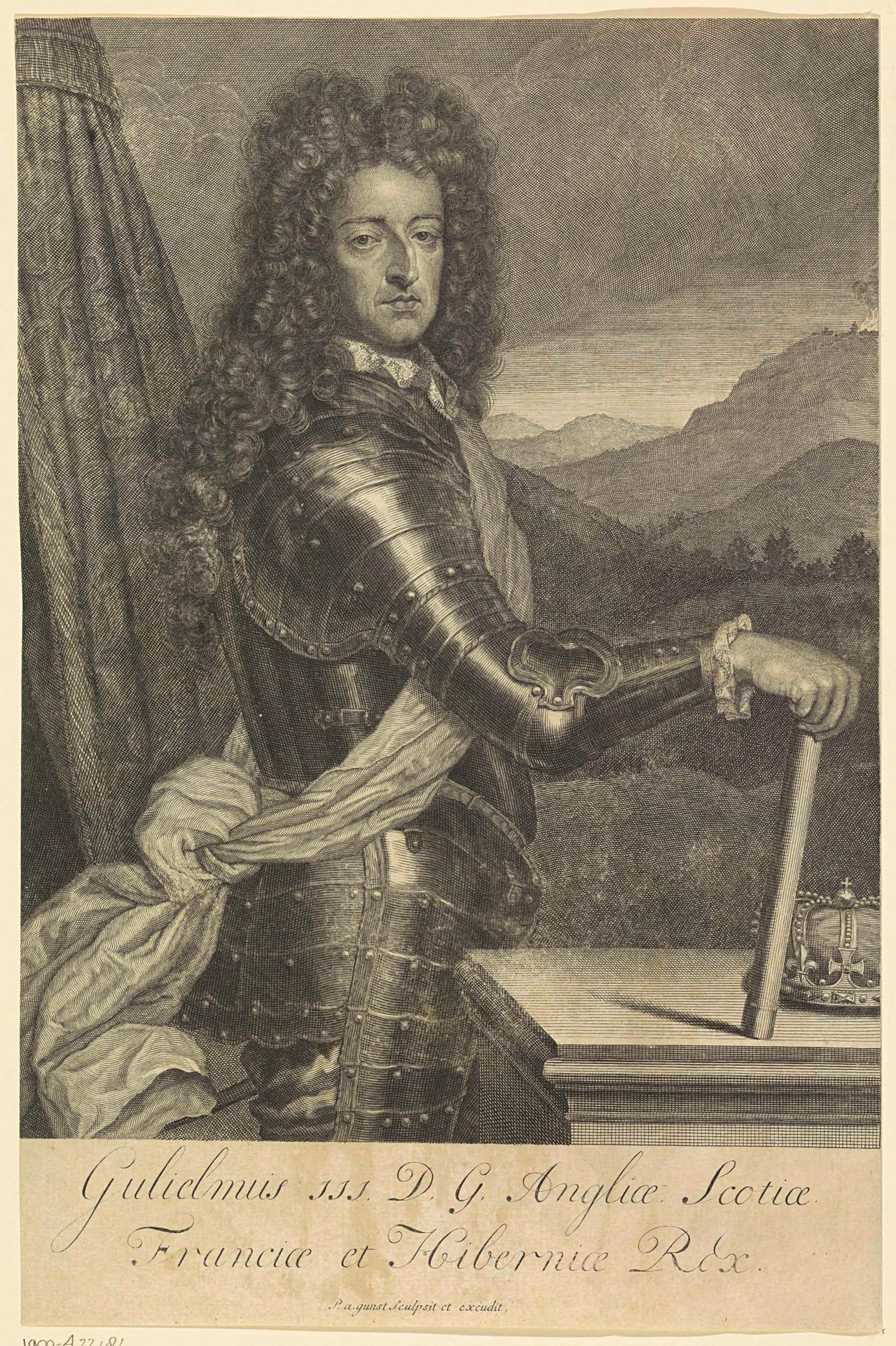 Portret van Willem III, prins van Oranje by Pieter van Gunst