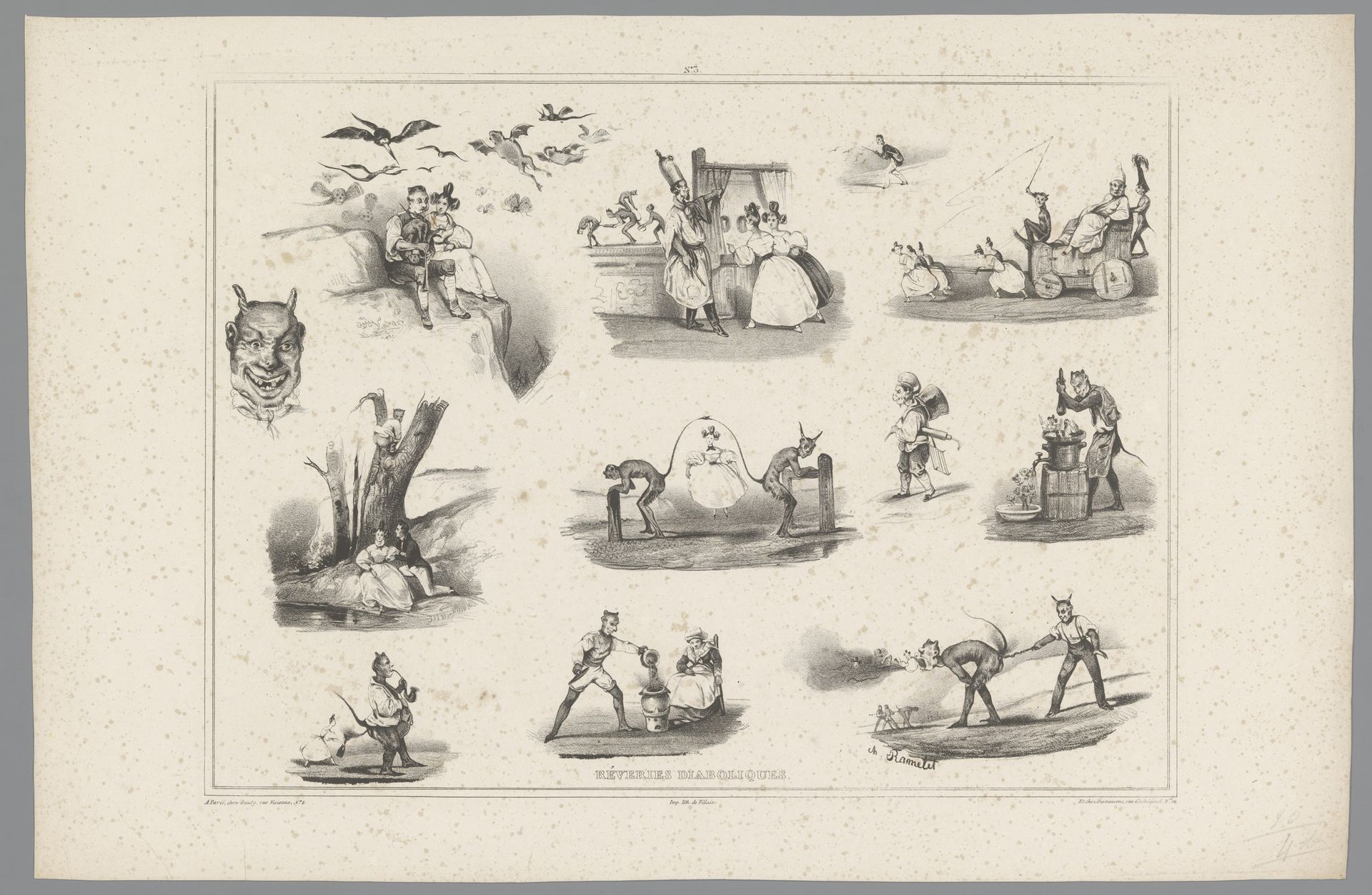 Twaalf voorstellingen rond duivels en vrouwen by Charles Ramelet