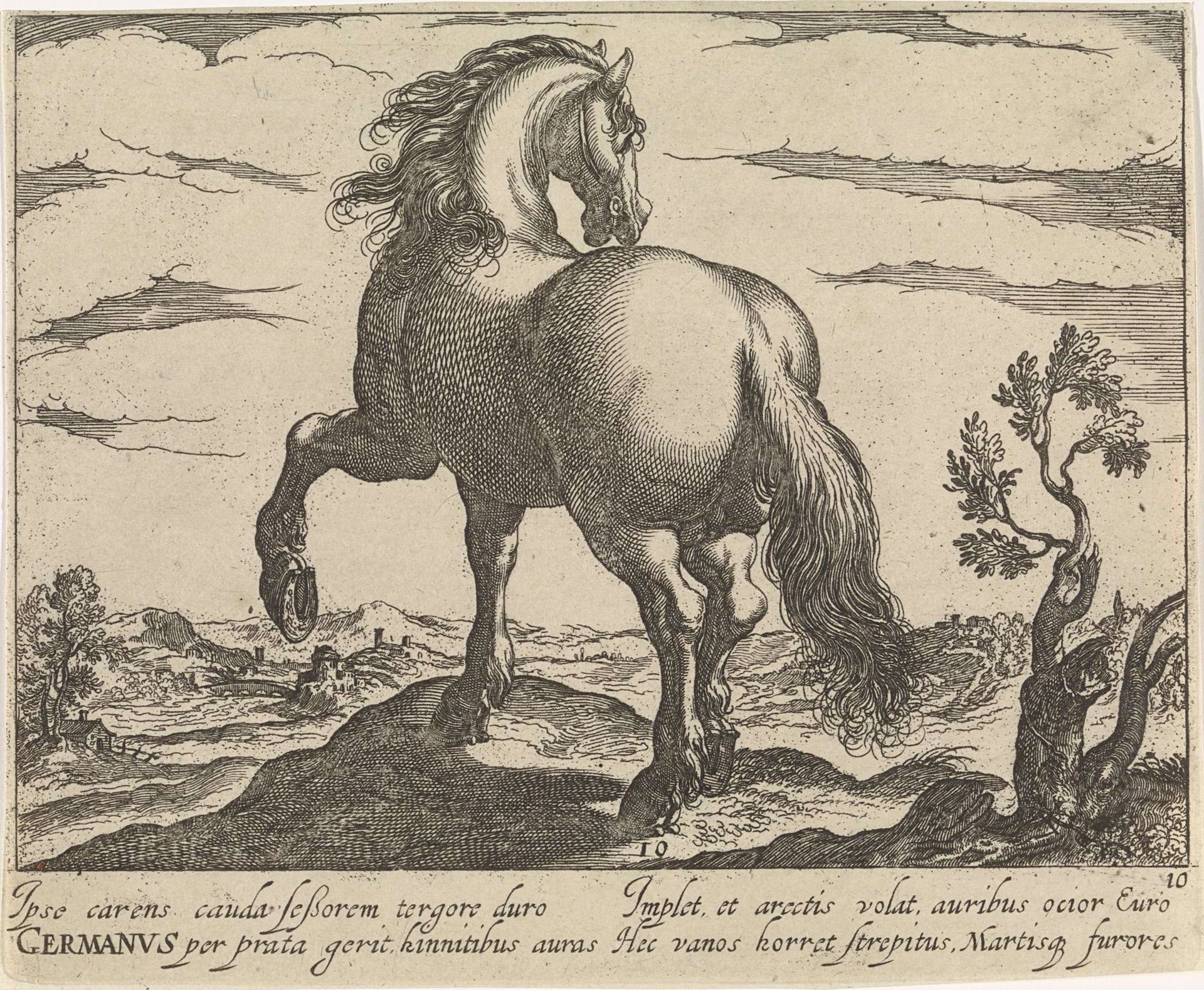 Landschap met paard uit Duitsland by Egbert Van Panderen