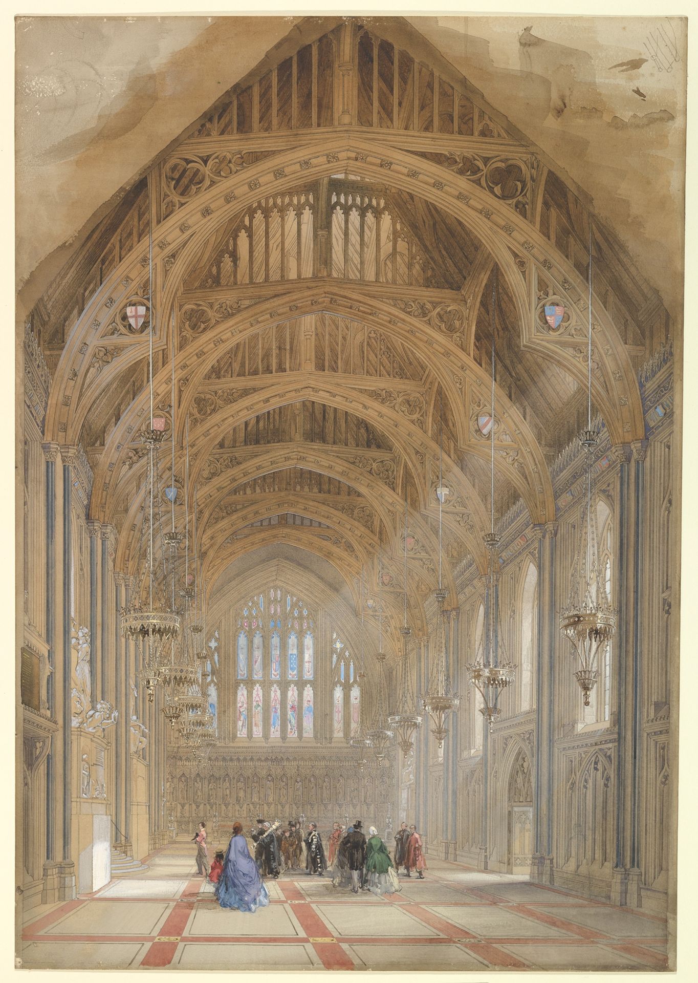 Guildhall, London: The Great Hall, Facing East by Sir Horace Jones