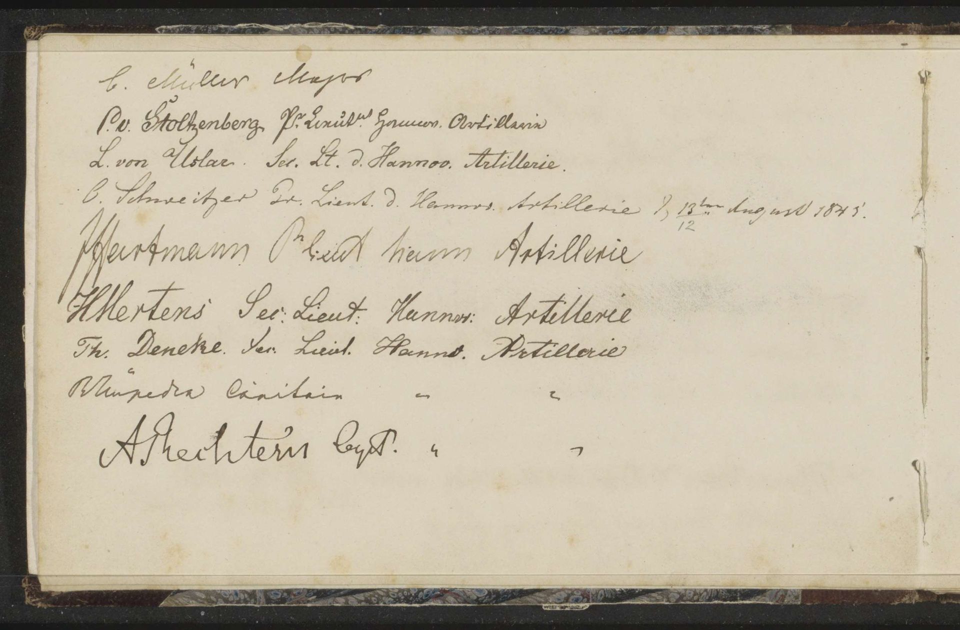 Namen van militairen uit Hannover by Christian Heinrich Gottlieb Steuerwald