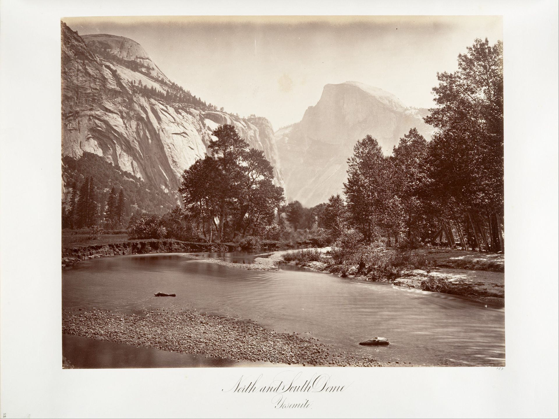 North and South Dome, Yosemite by Carleton E. Watkins