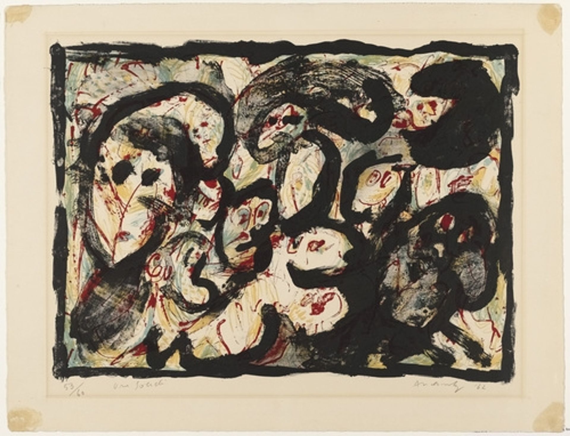 In Society (En société) by Pierre Alechinsky