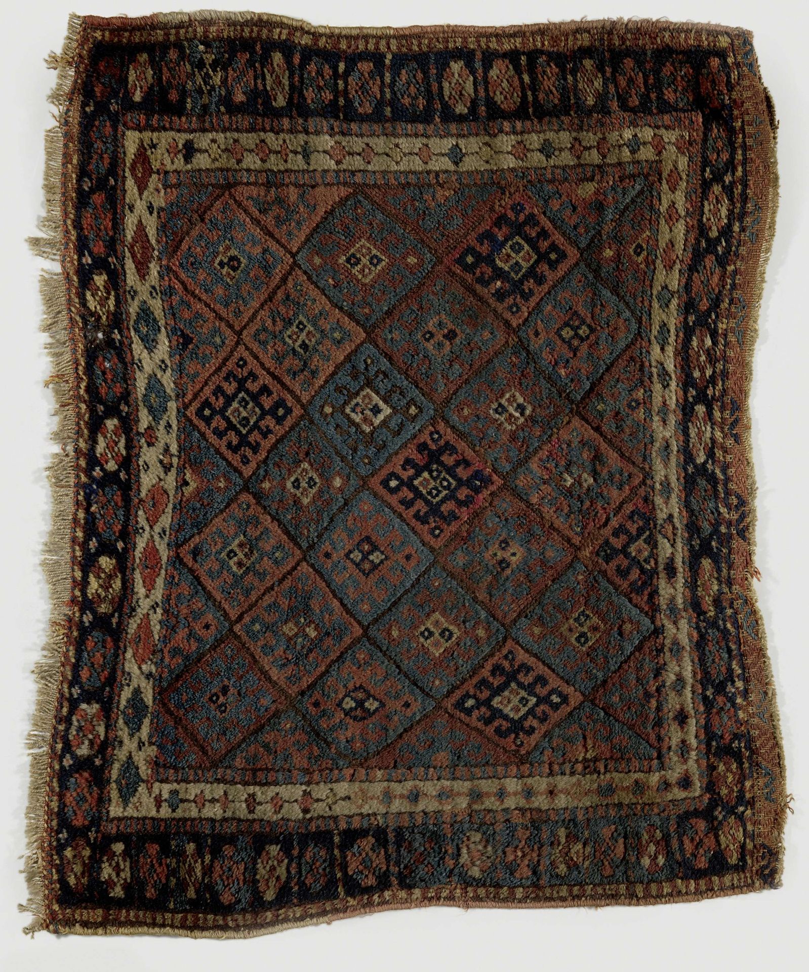 Voorblad zadeltas, versierd met rastermotief by Jaffi volk
